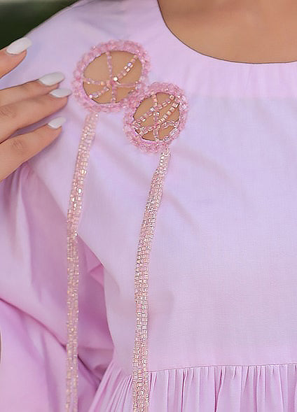 Circular Web Yoke Gather - Dress