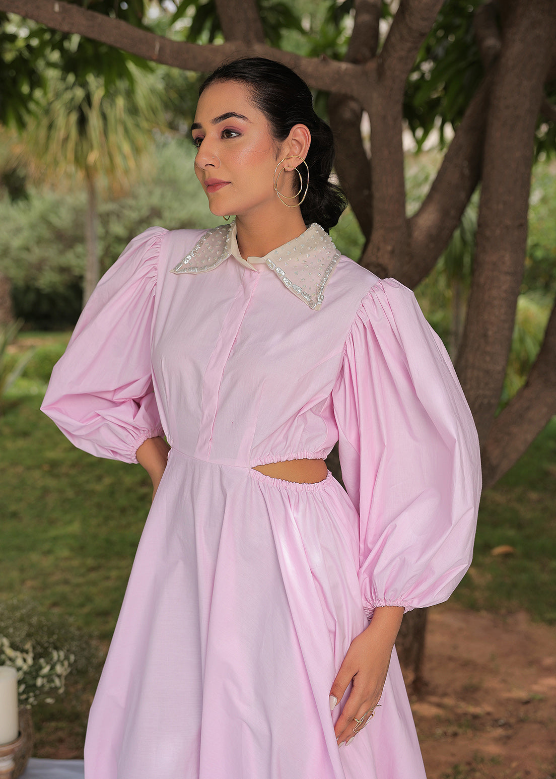 Emily's Pearl Pink Collar - Dress