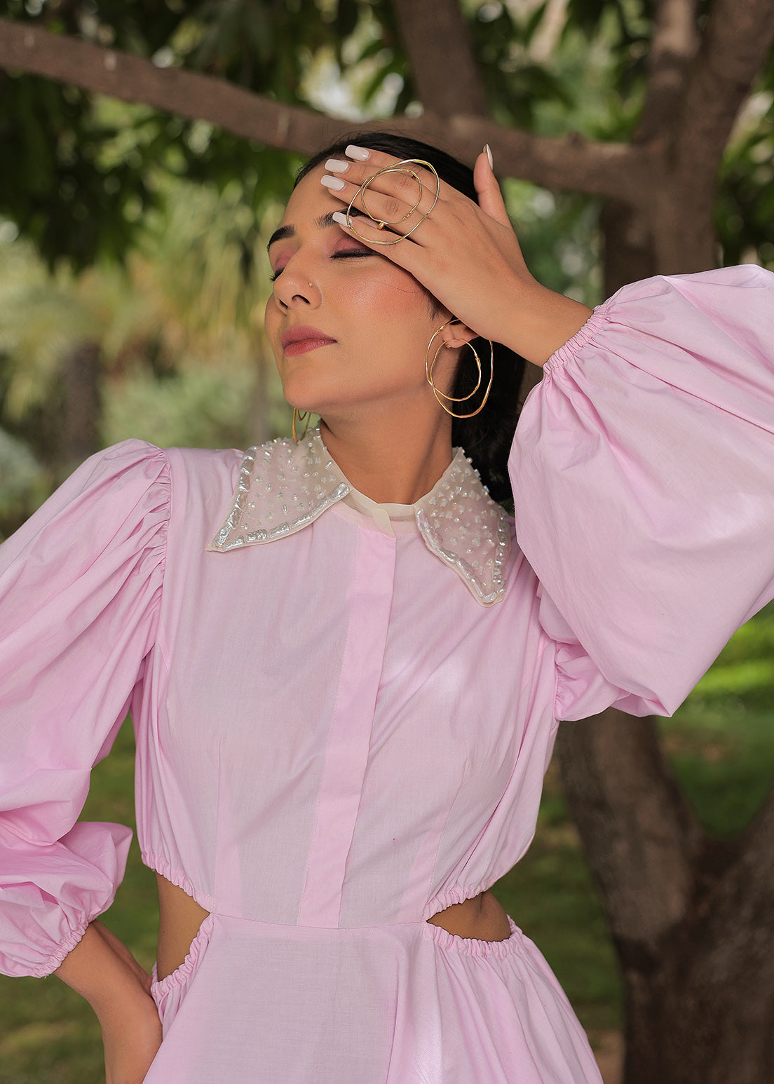 Emily's Pearl Pink Collar - Dress