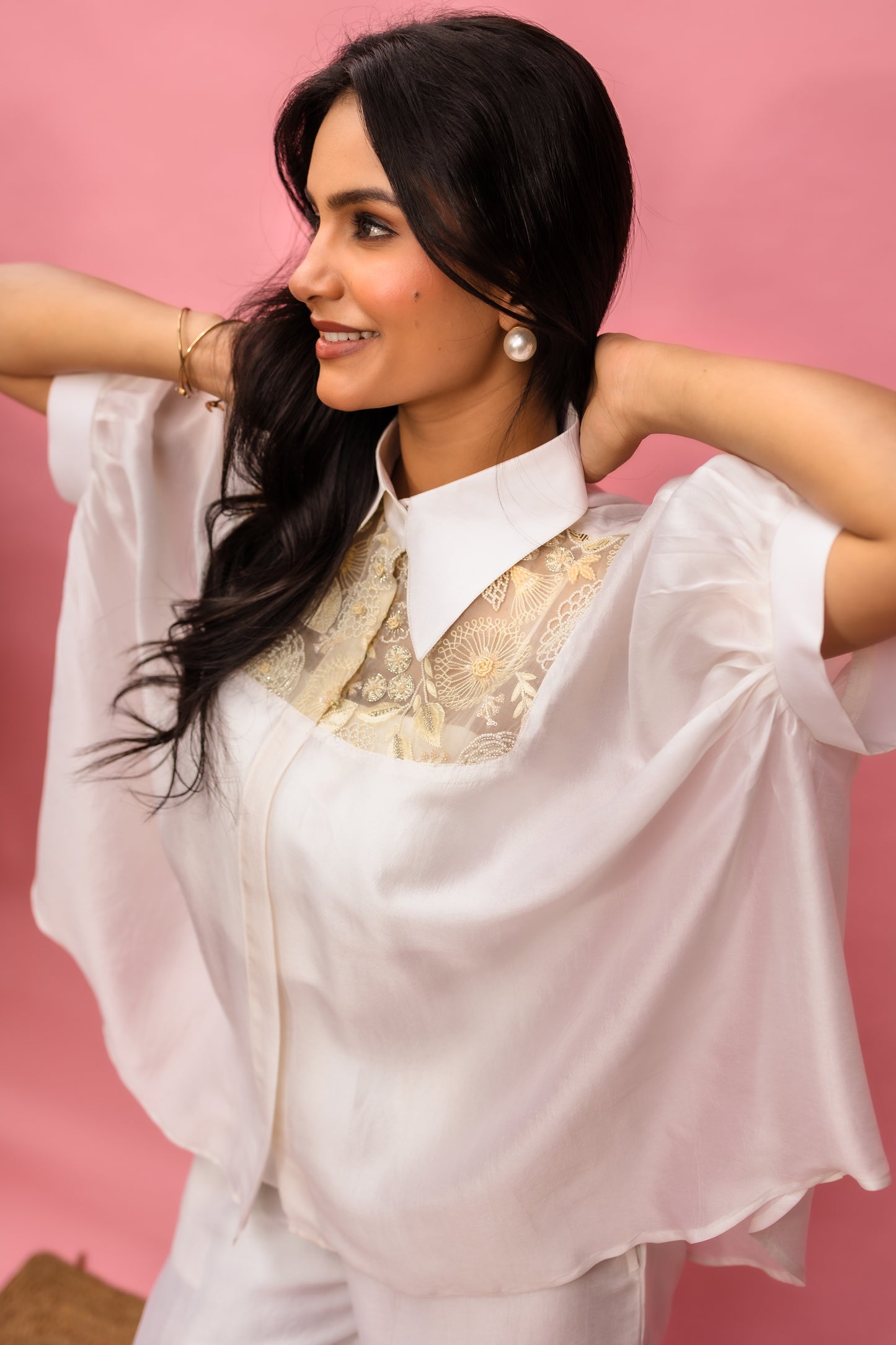 French Knot Boxy Shirt Set