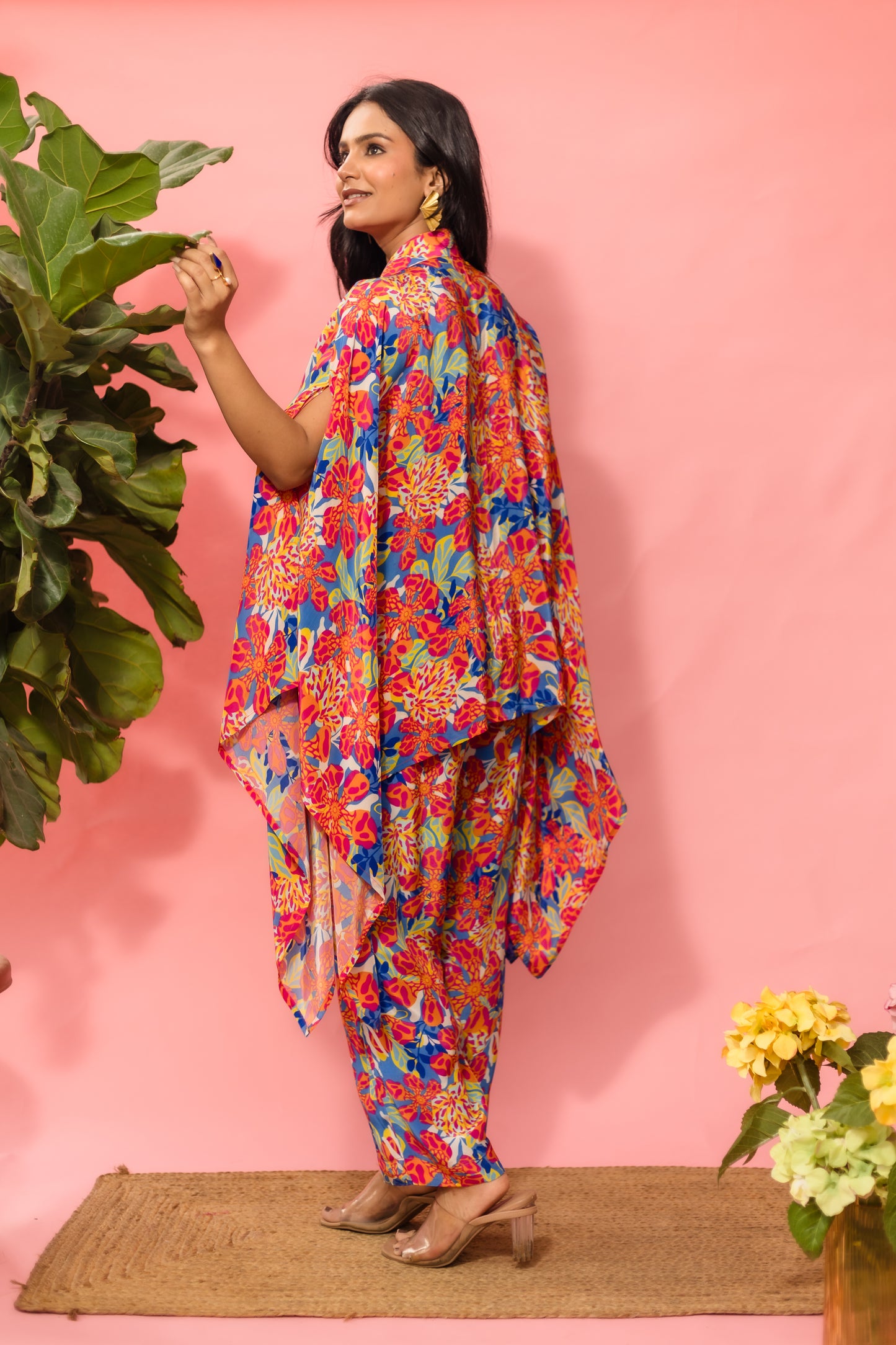 Pixel Bloom Frill Placket Co-Ord Set