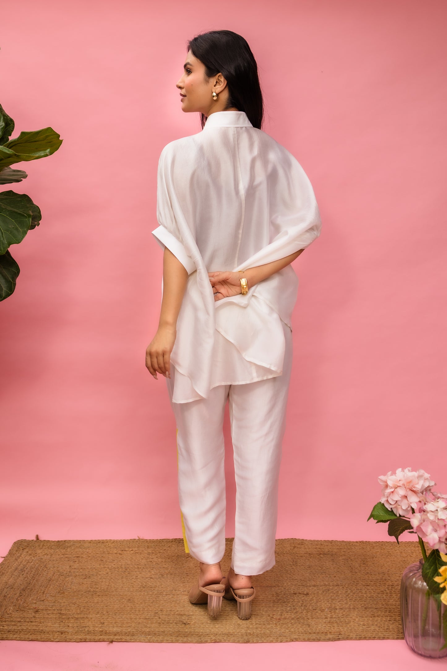 French Knot Ombre Boxy Yoke Shirt Set