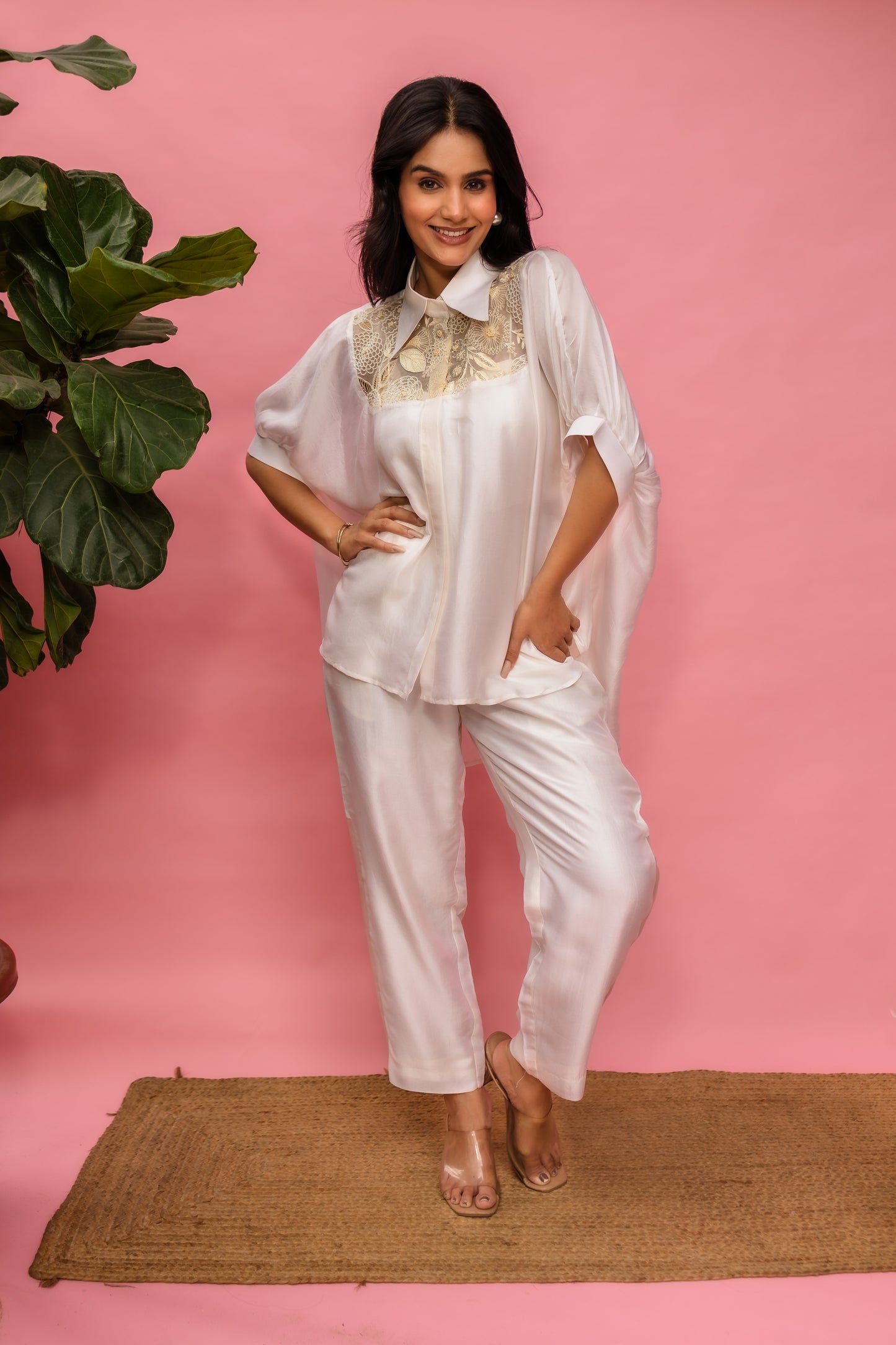 French Knot Boxy Shirt Set