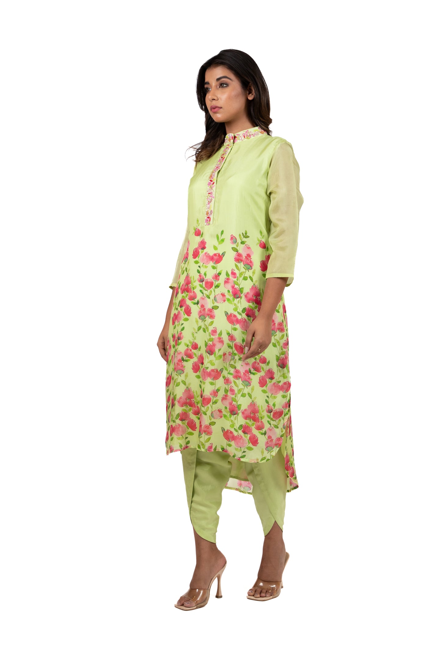 Rose Binge Print - Kurta Set