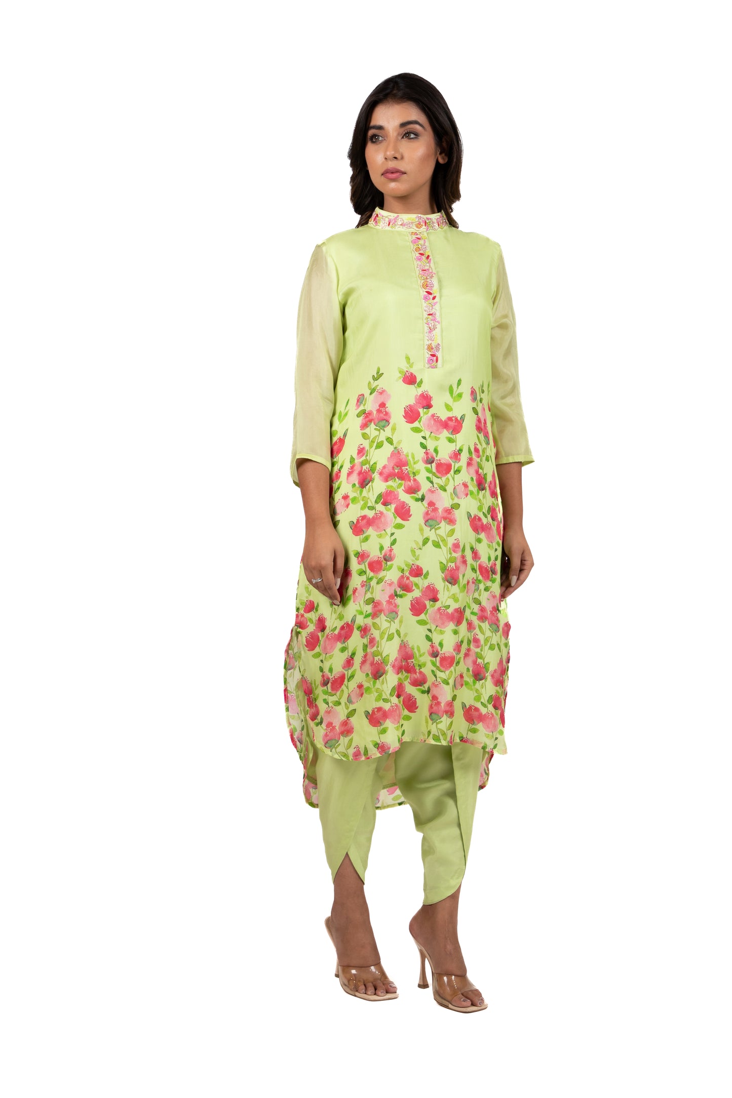 Rose Binge Print - Kurta Set