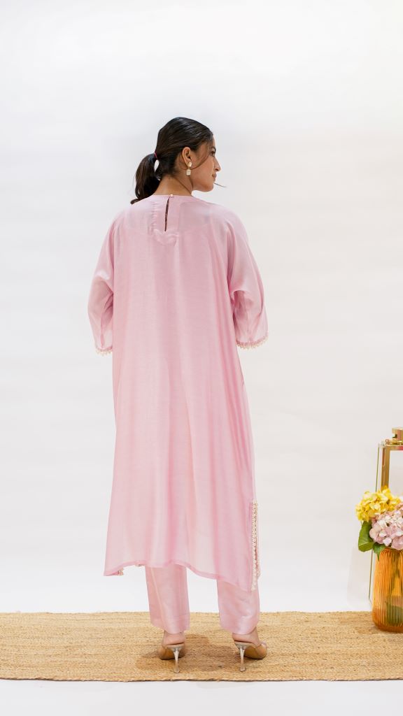 Honey Bell Pearl V Yoke Kaftan W|d Slip And Pant