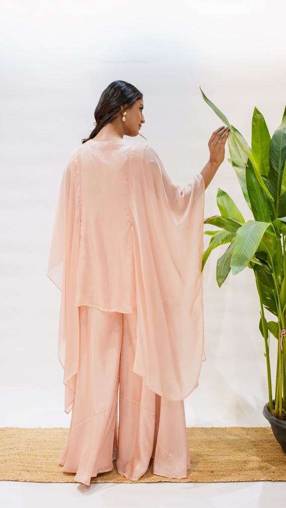 Triangle Work Glass Yoke Kaftan W|d Plazzo