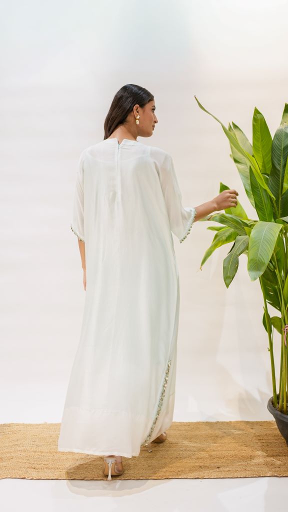 Kaliyarn Firozi Kaftan w/d Slip And Pant