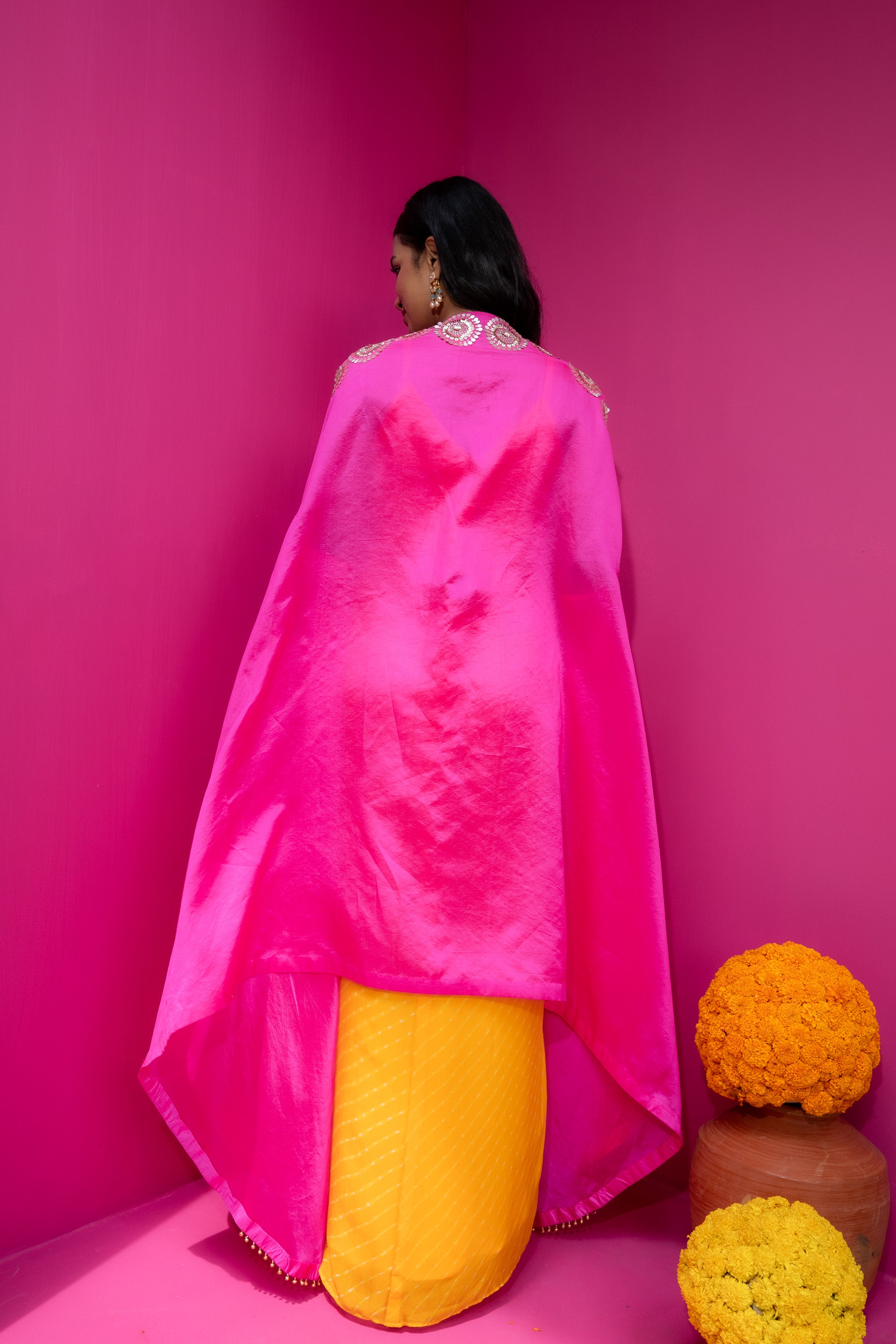 Kanak Leheriya Cape - Dress