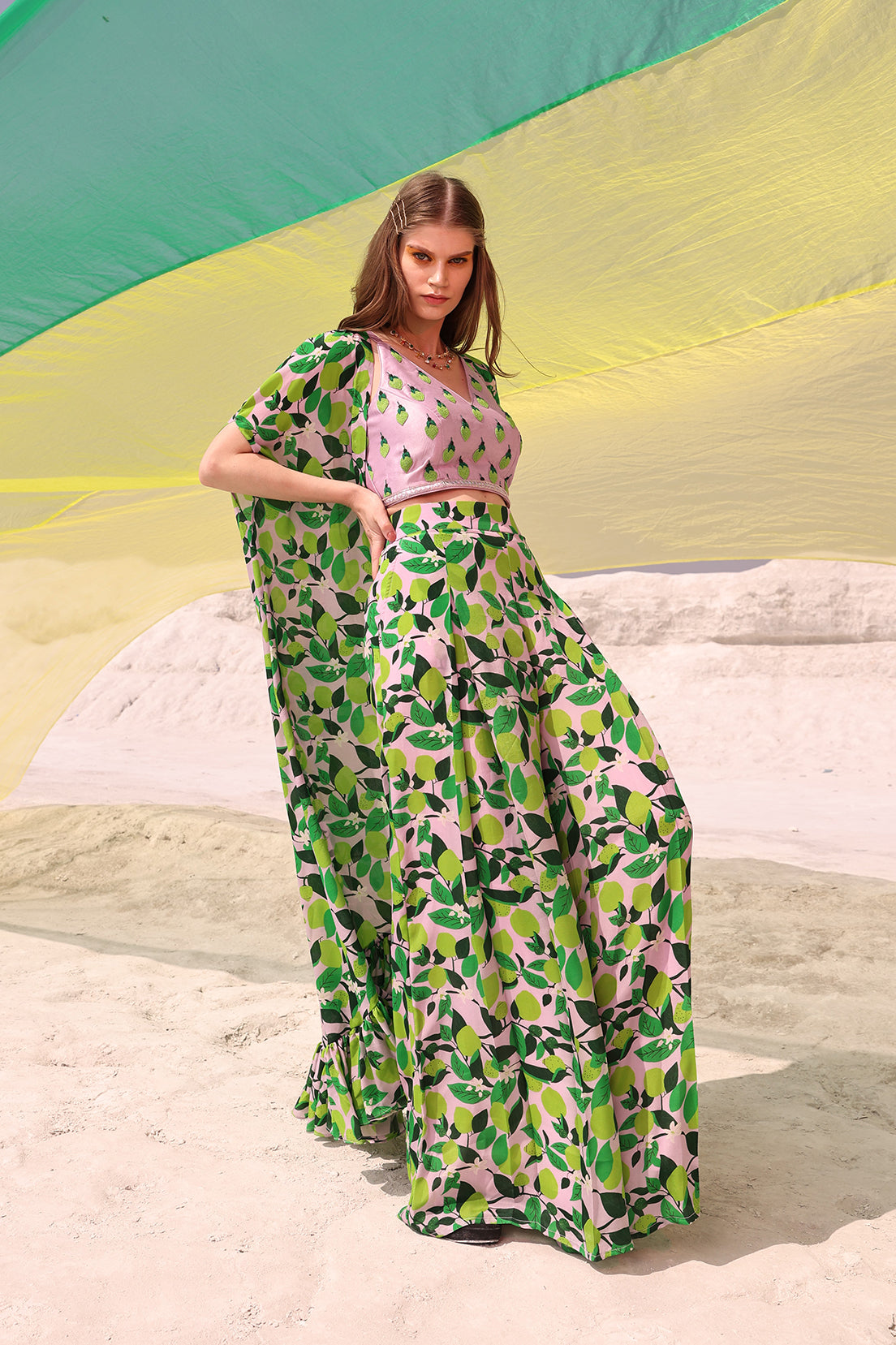 Lemon Zest Green - Palazzo Set