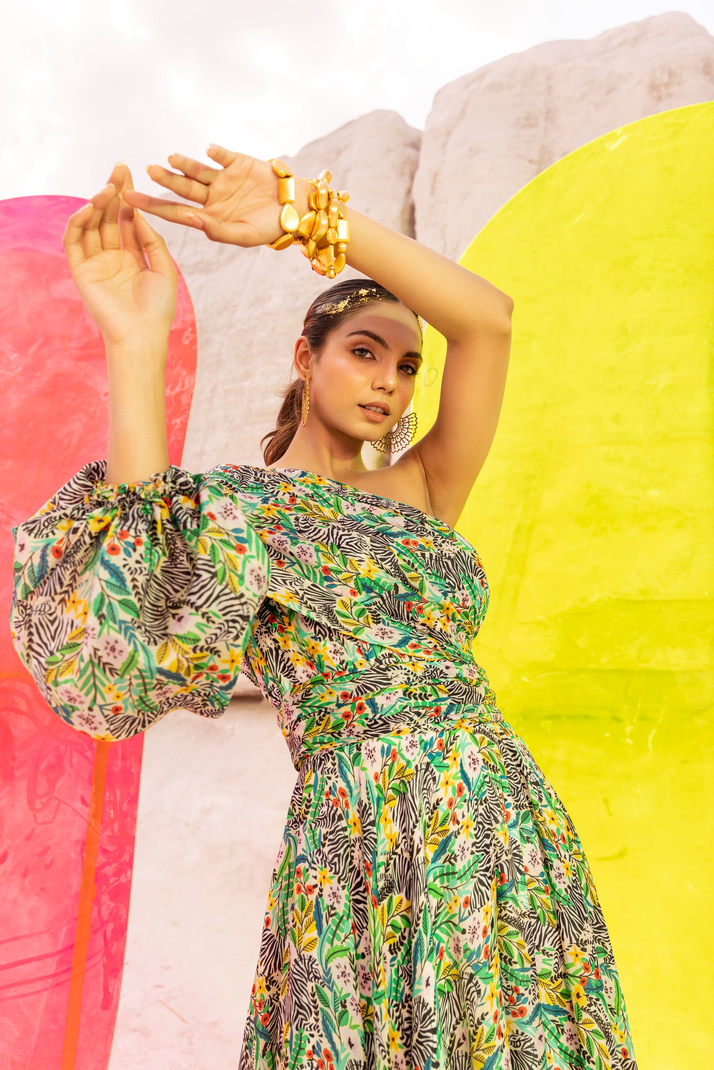 Zebrula Flap Off-Shoulder - Dress