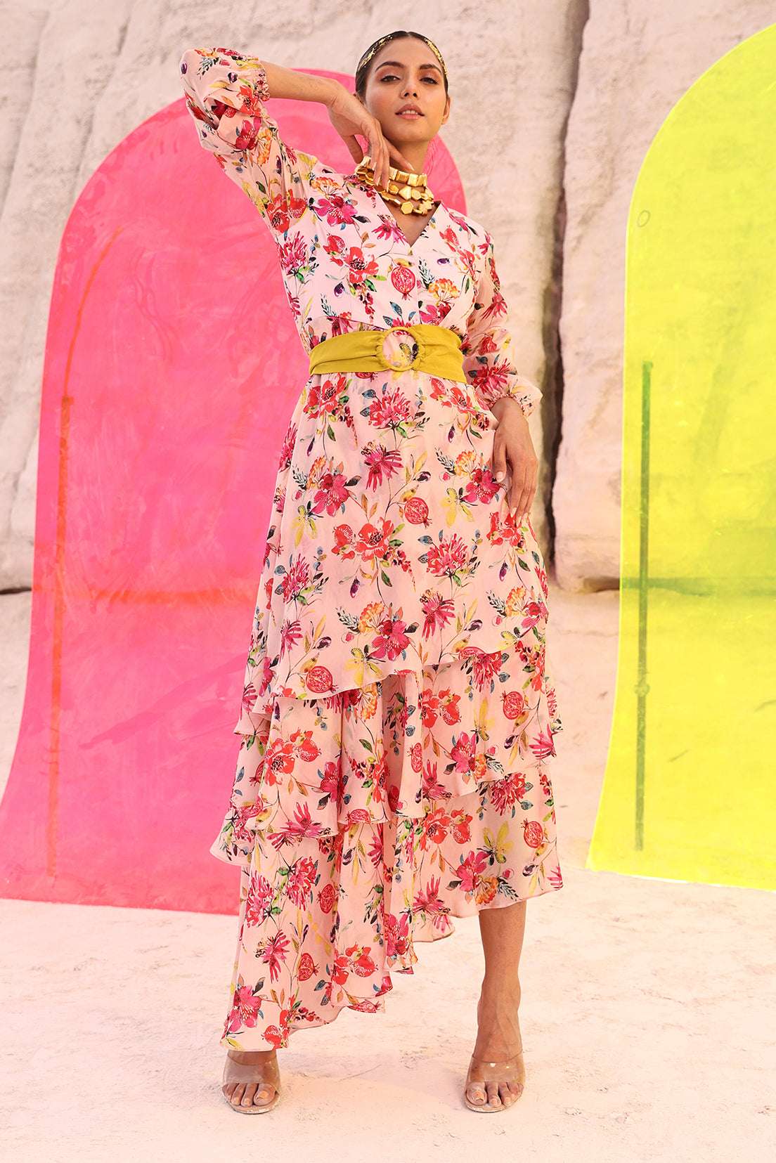 Pink Picasso Three Layer - Dress