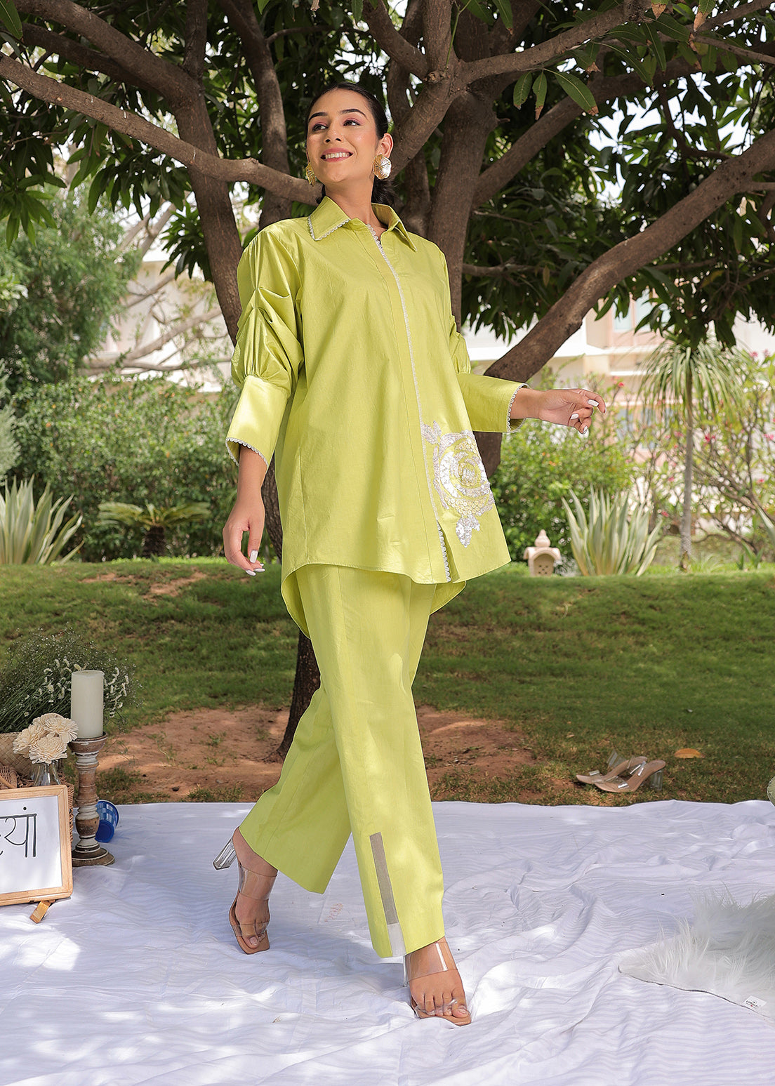 Rose Bud Puff Sleeve - Co-ord Set