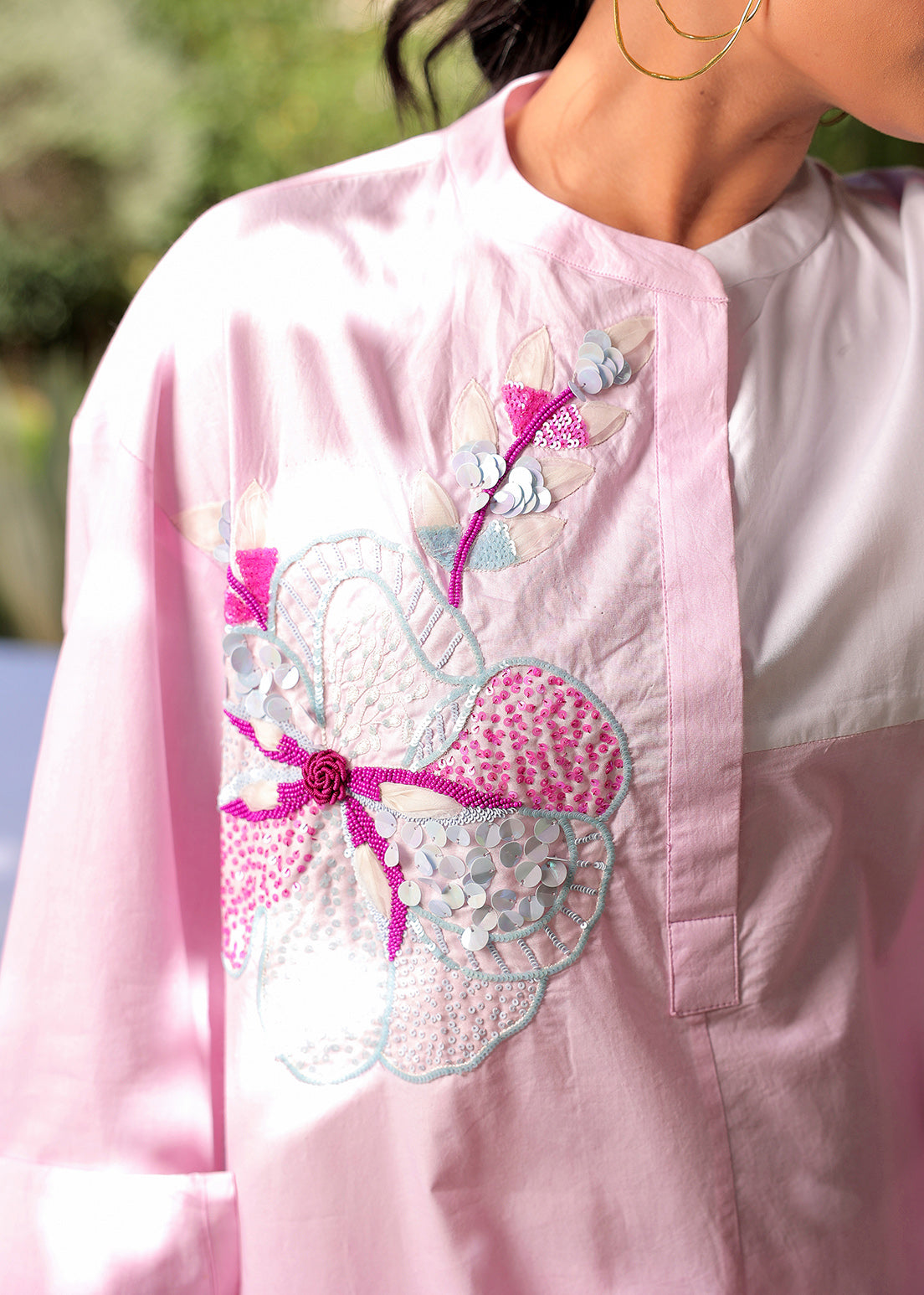 Peony Blushberry Pastel Colour Block - Kurta Set