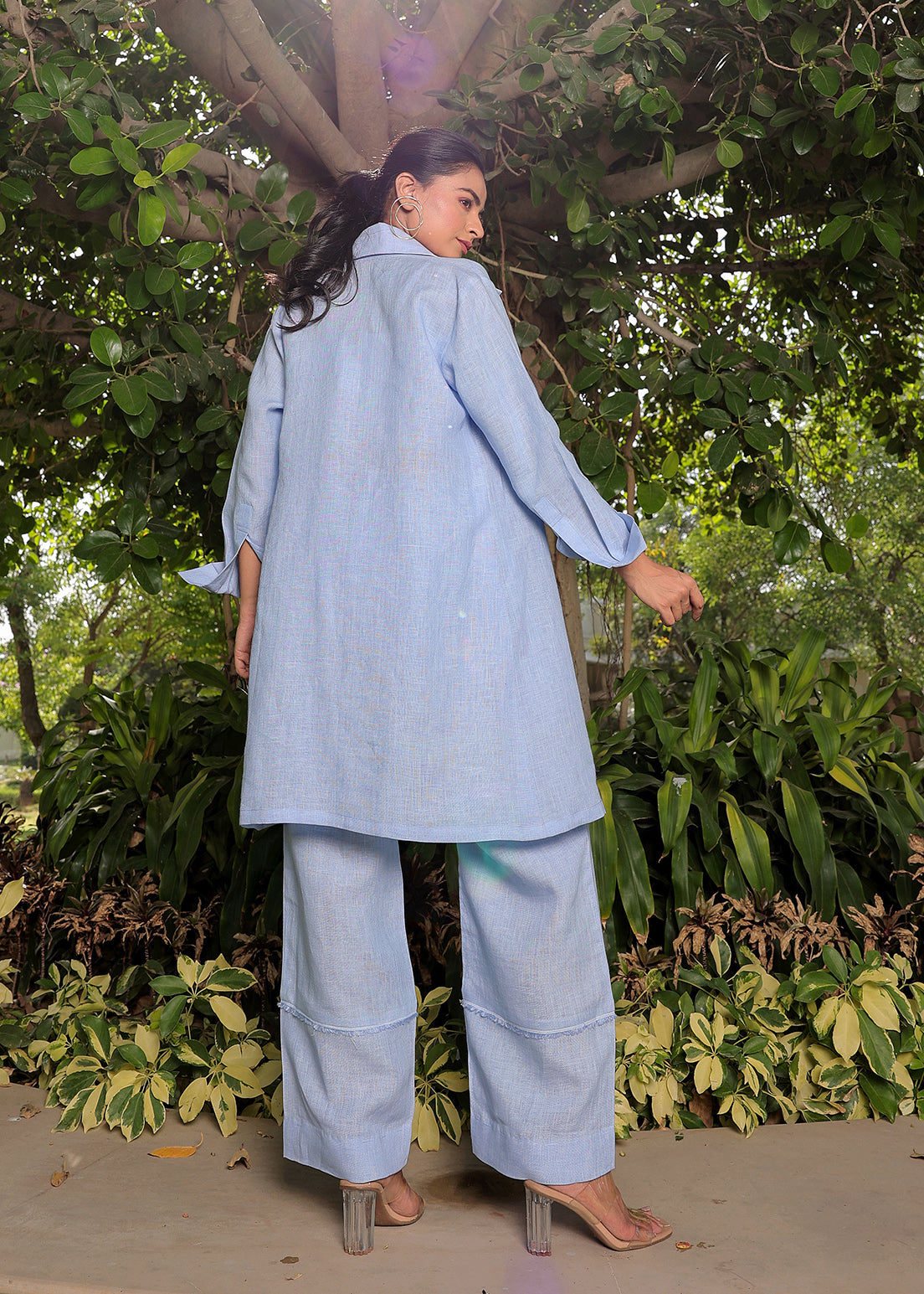Rose Applique - Long Jacket W/D Speg & Pant