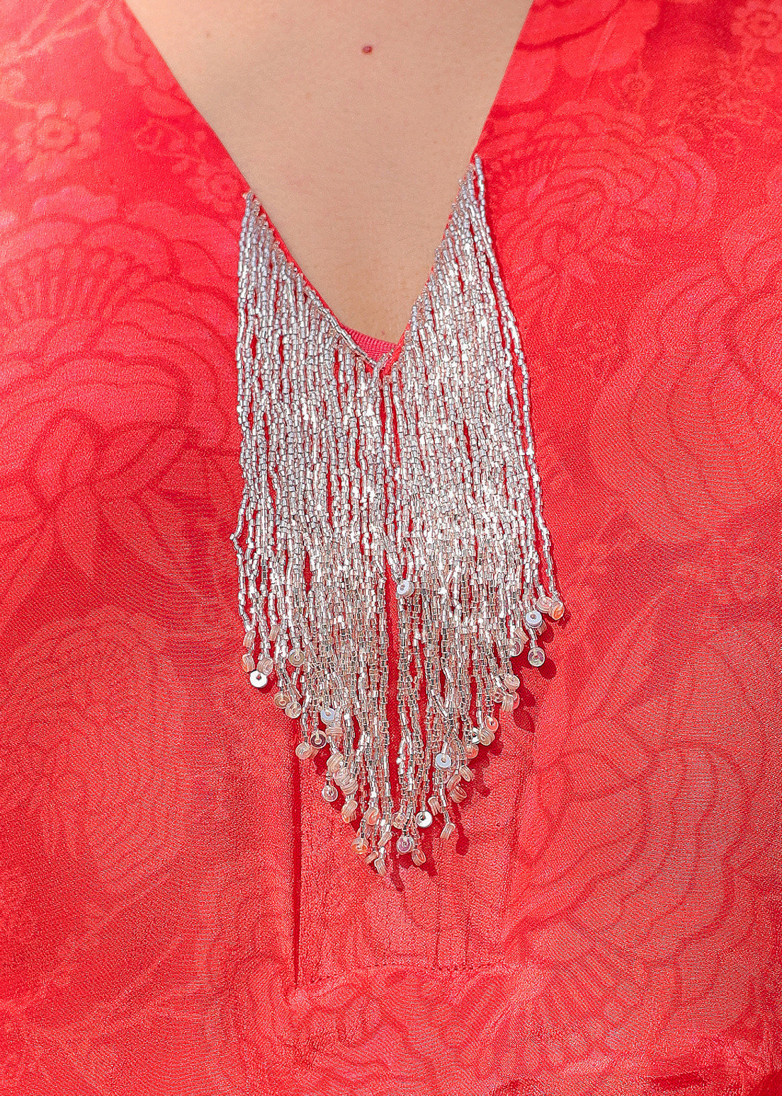 Scarlet Rose Fringe - Kaftan Dress