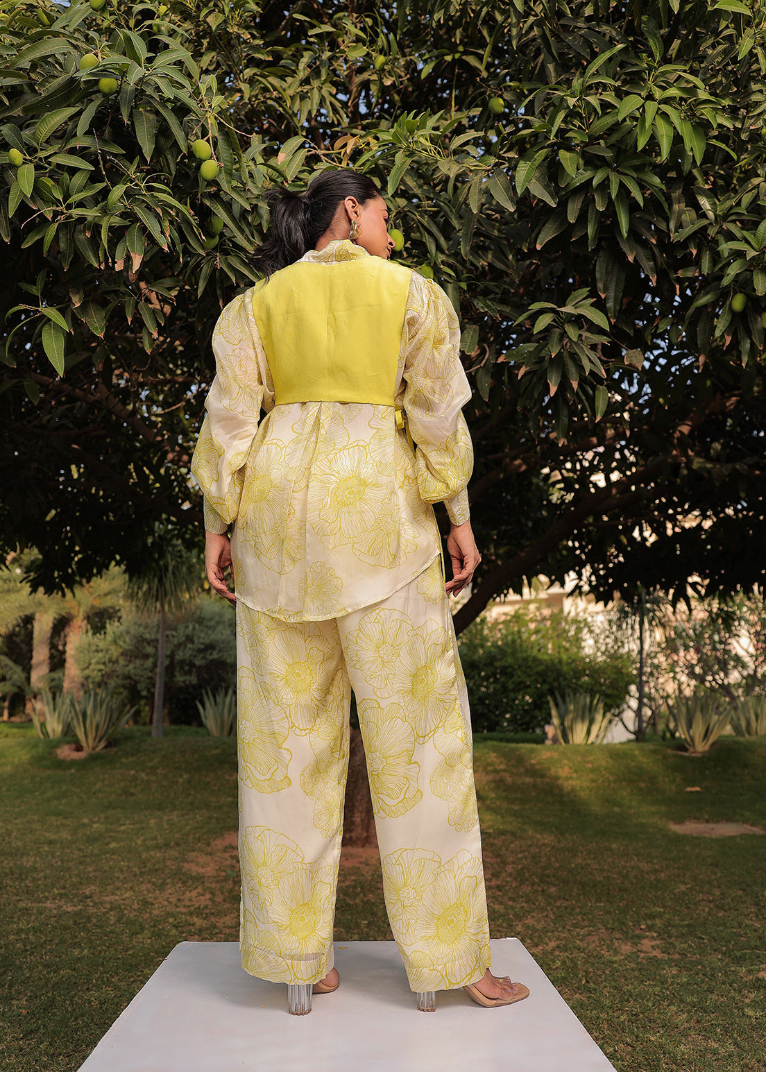 Blossoming Neon Burst Caplet - Co-ord Set