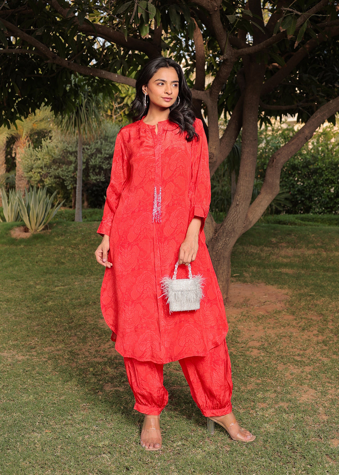 Scarlet Rose Fringe - Kurta Set