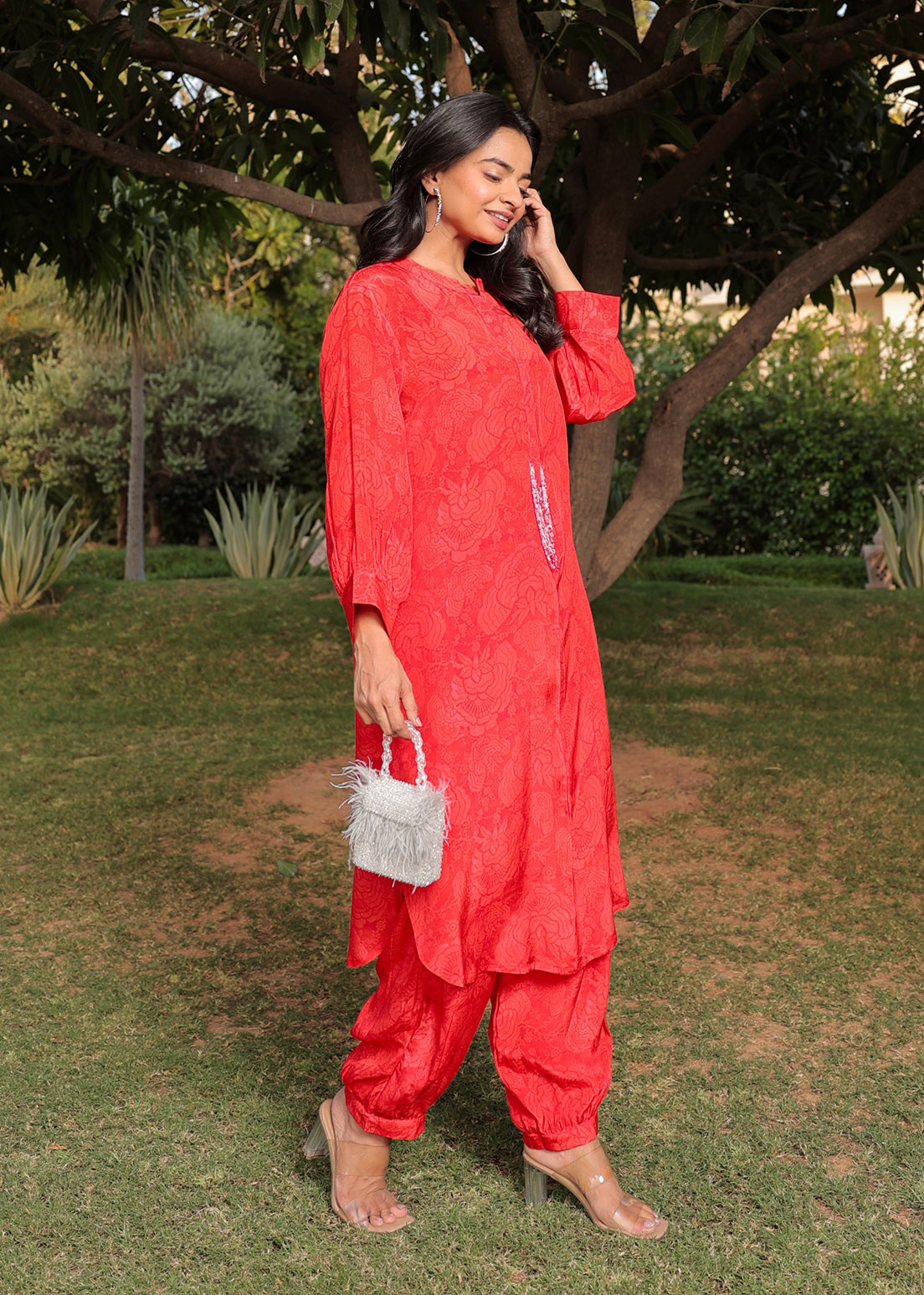 Scarlet Rose Fringe - Kurta Set