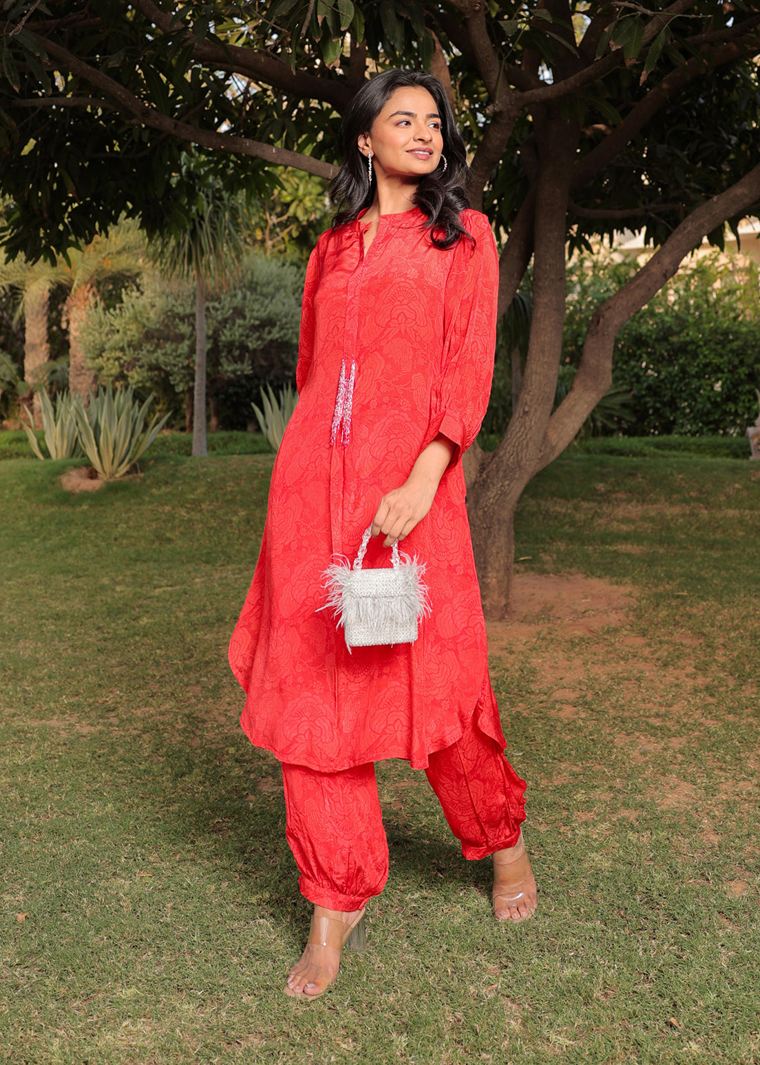 Scarlet Rose Fringe - Kurta Set