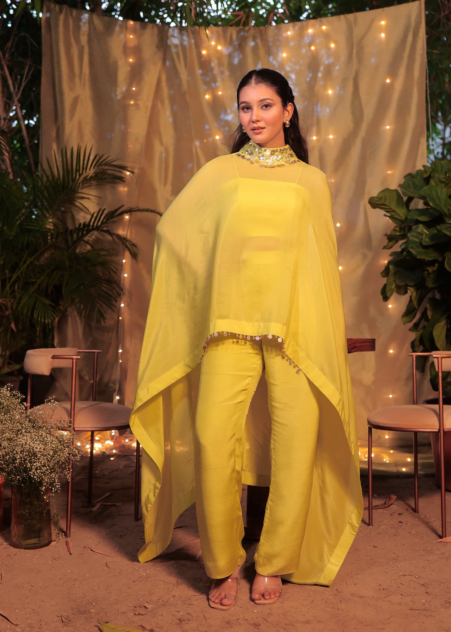 Shadow Foil Choker - Cape with Spaghetti and Pants