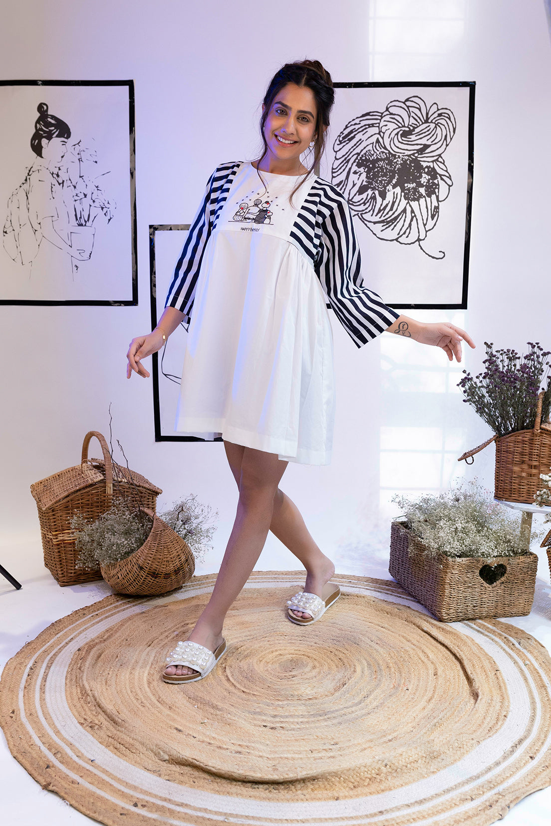 Happy Fam Striped - Dress