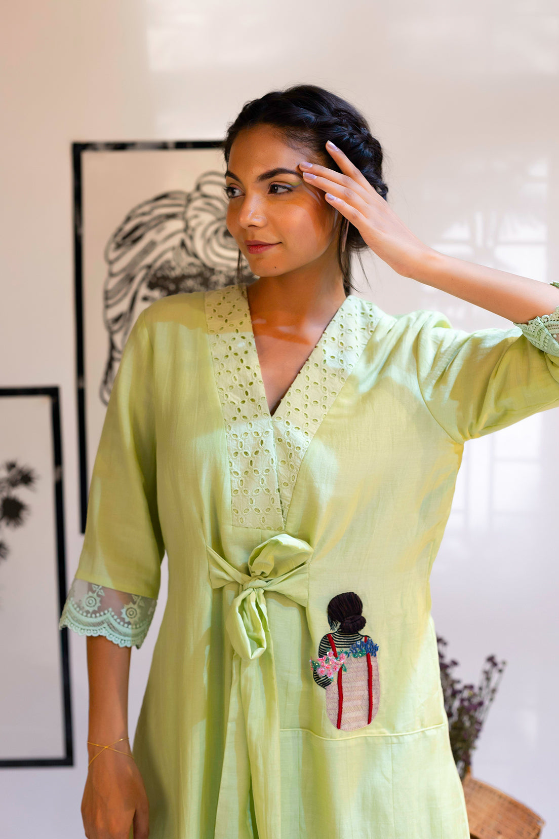 Mulan Front Knot - Kurta Set