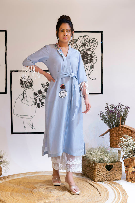 Elsa Fringe - Kurta Set