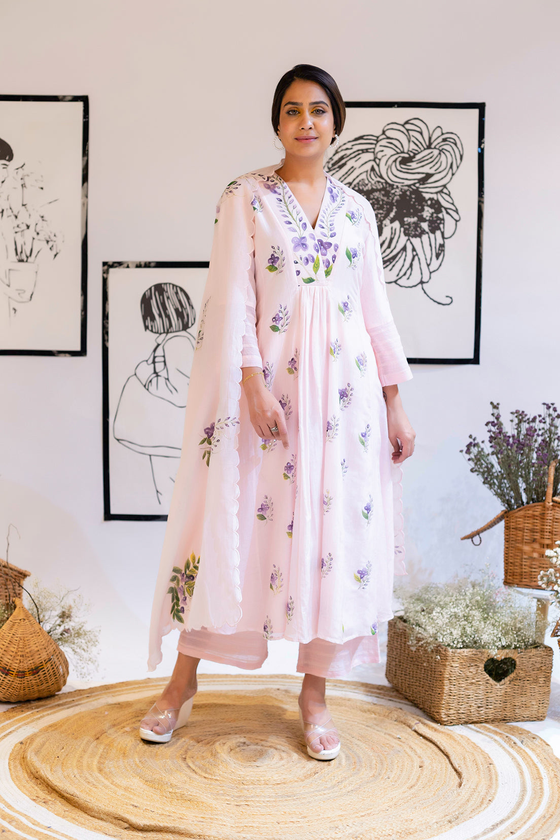 Berry Lush Gathered - Suit Set