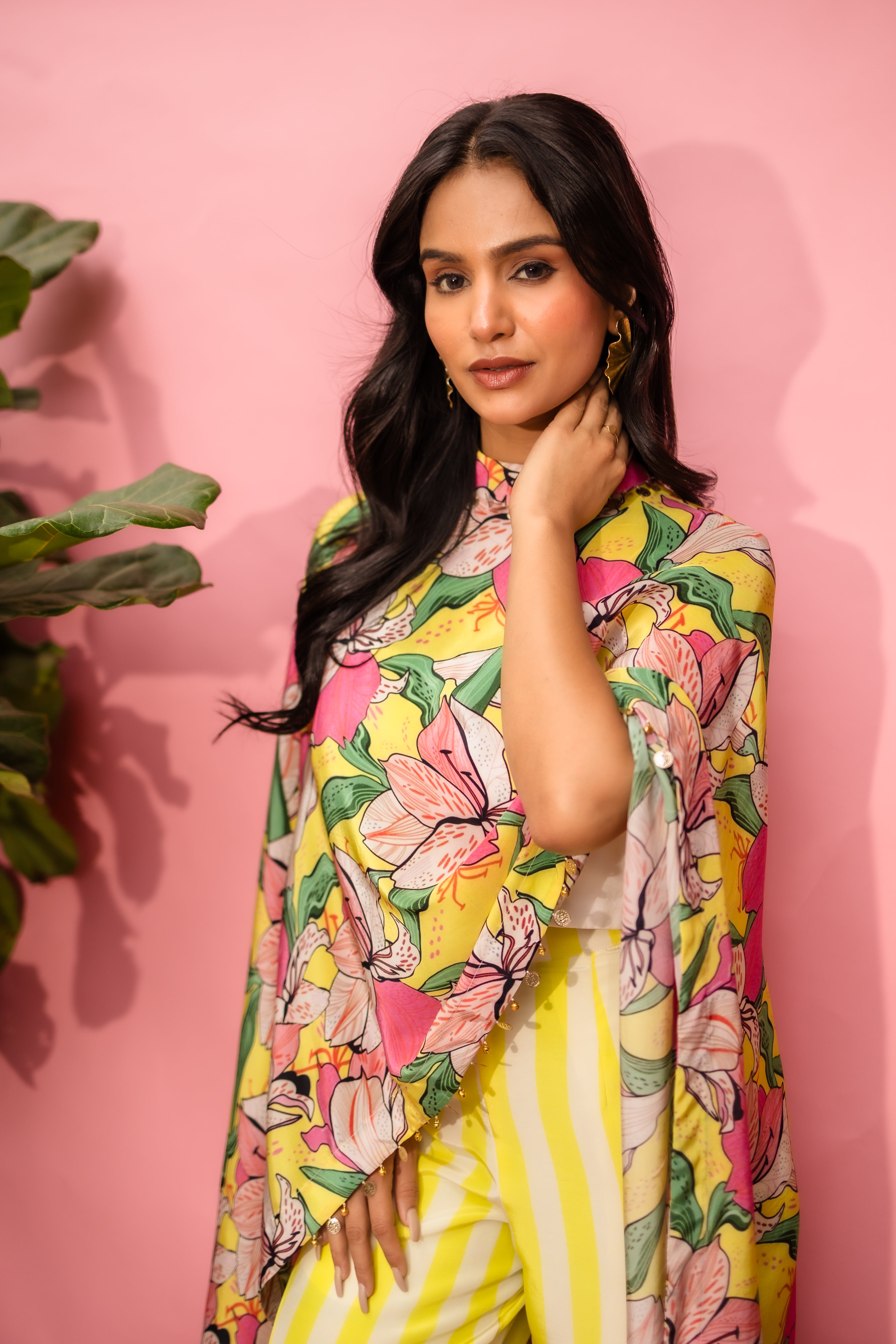 Flora Flash Choker Cape set