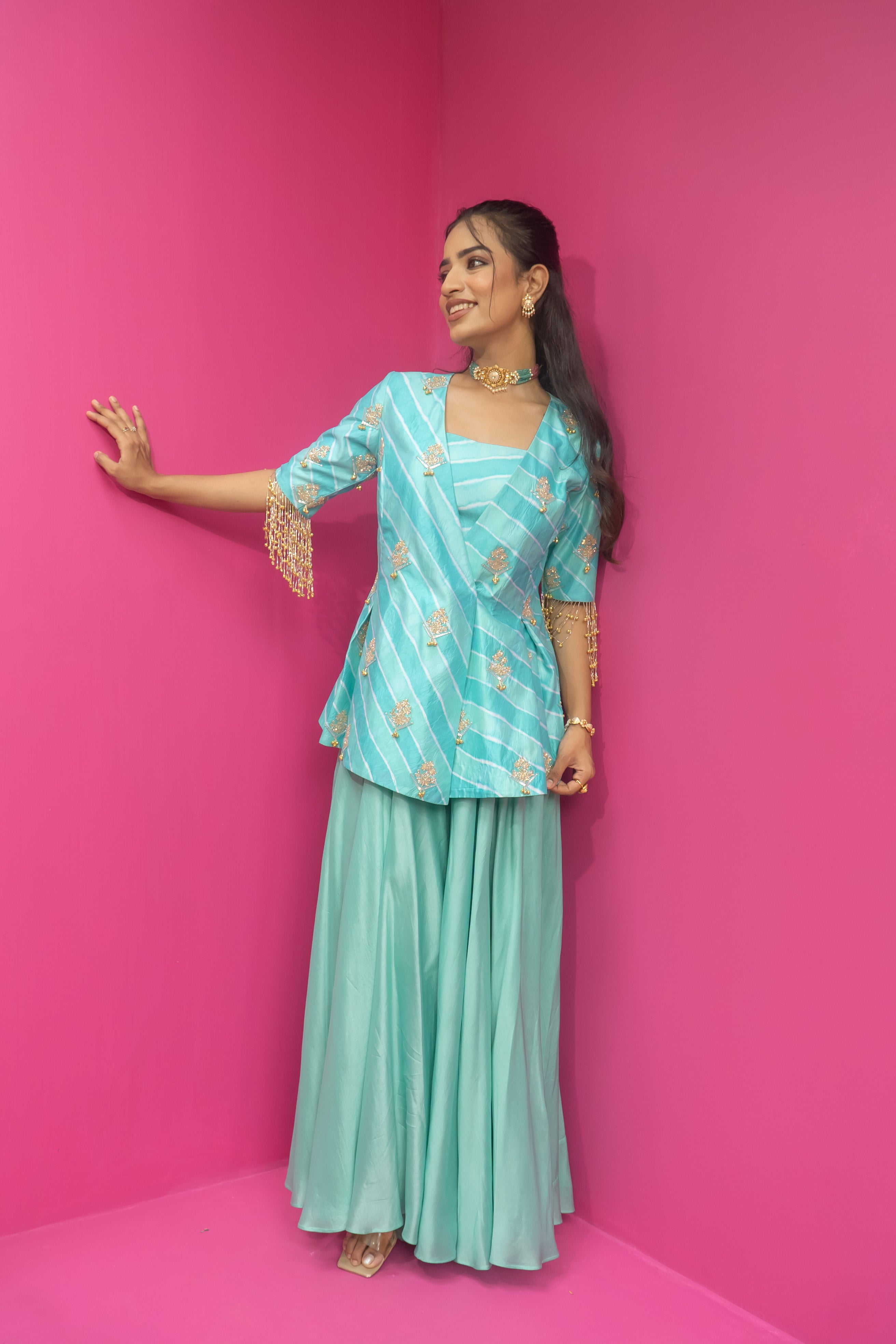 Mayur Bahaar Peplum - Palazzo Set