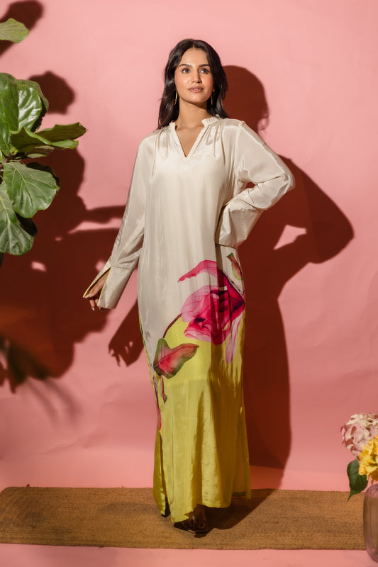 Mystic Mangolia Long Cuff Dress