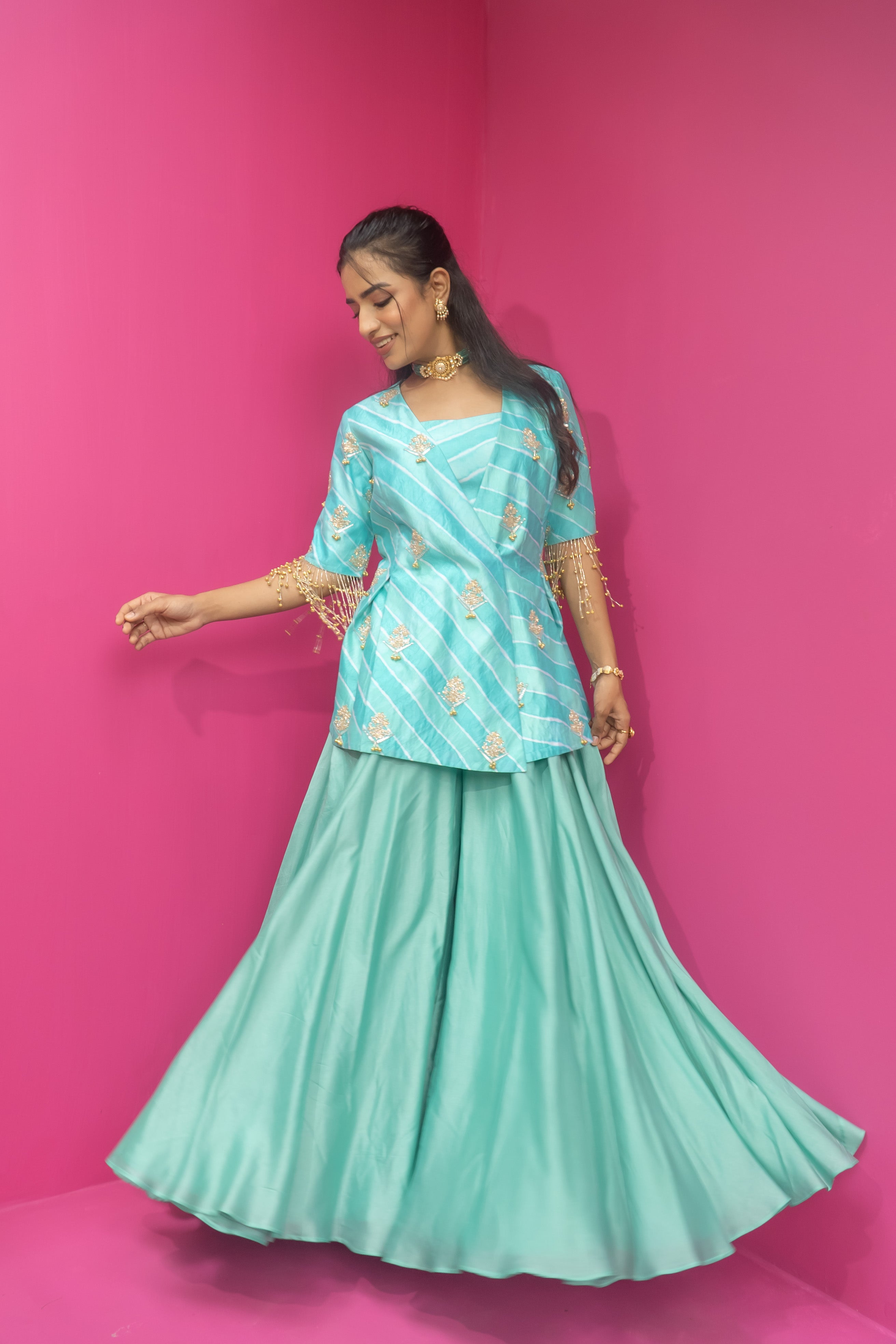 Mayur Bahaar Peplum - Palazzo Set