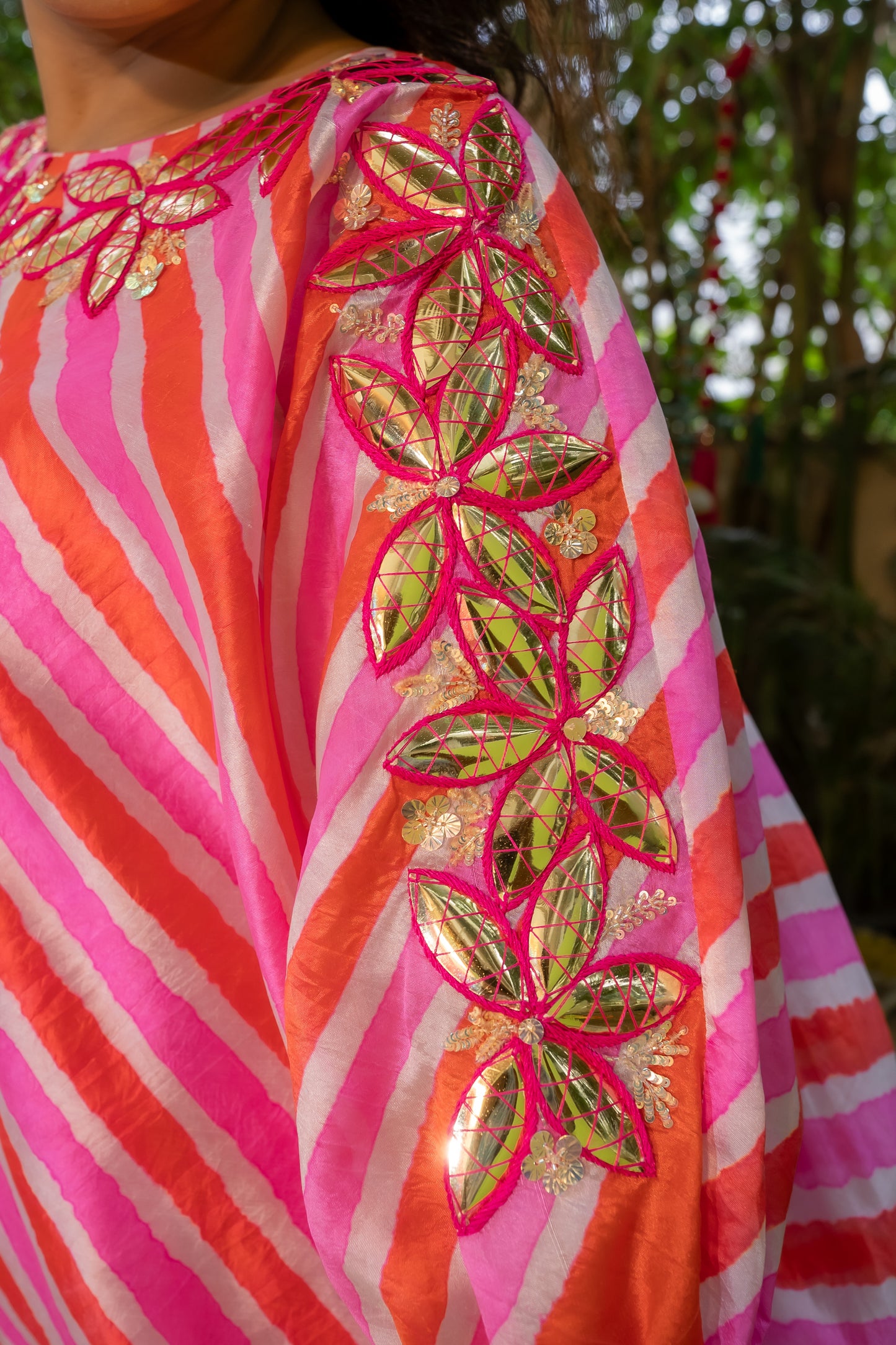 Phulwari Leheriya Tarang Kurta Set