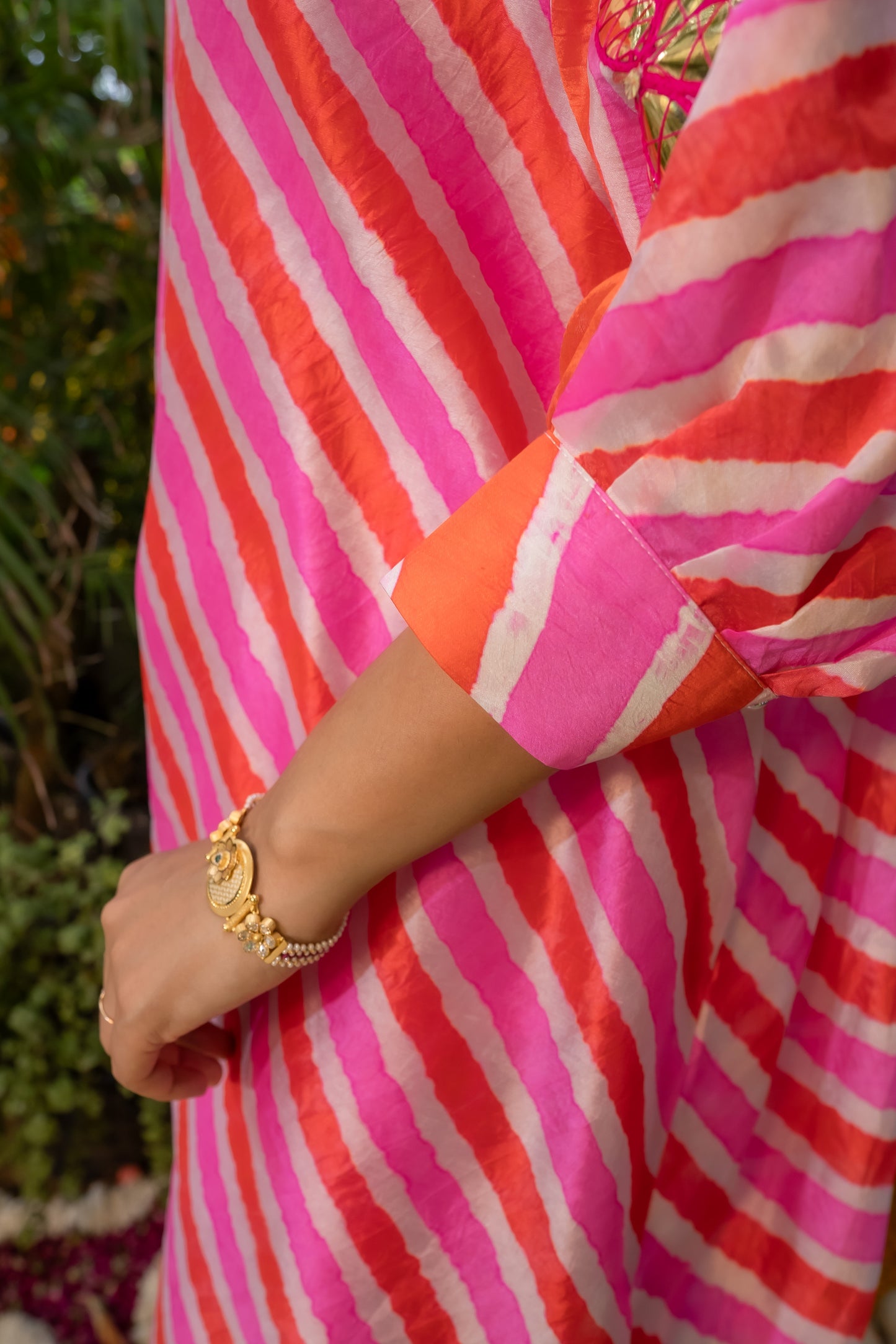 Phulwari Leheriya Tarang Kurta Set