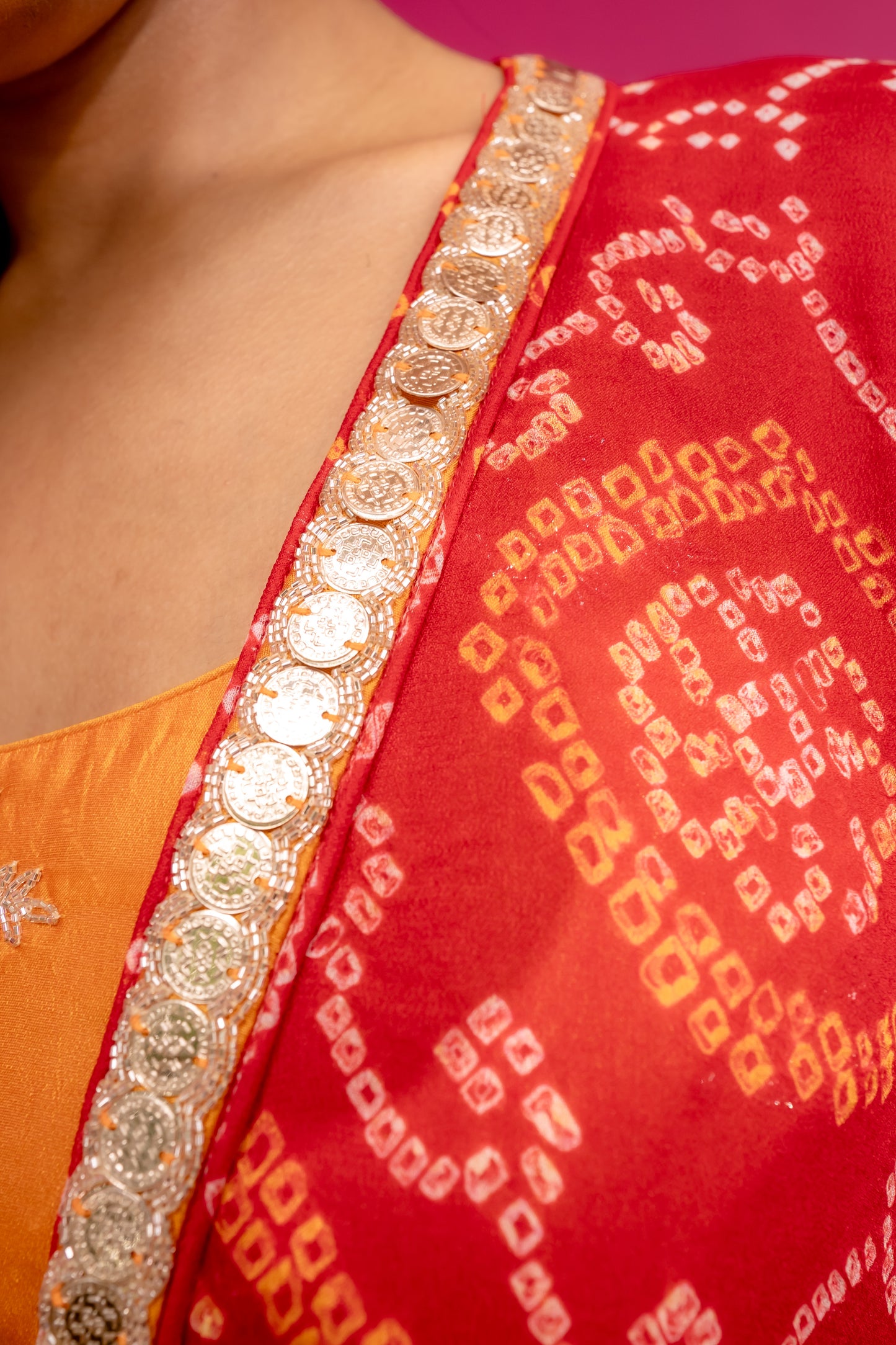 Bhandej Rang Bahaar - Kaftan, Spaghetti W/D Pants