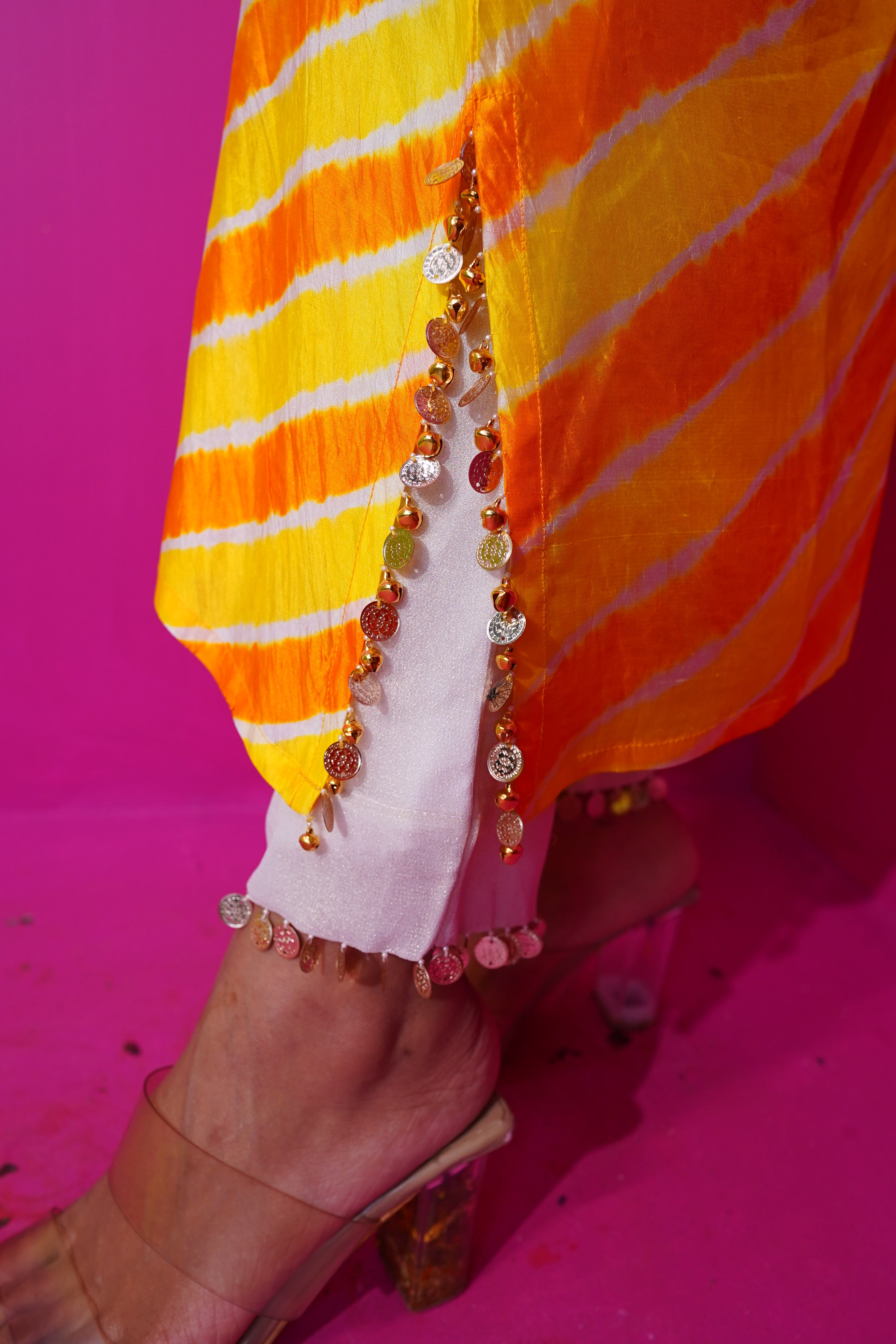 Kesar Amber Bahar Leheriya - Kurta With Pants