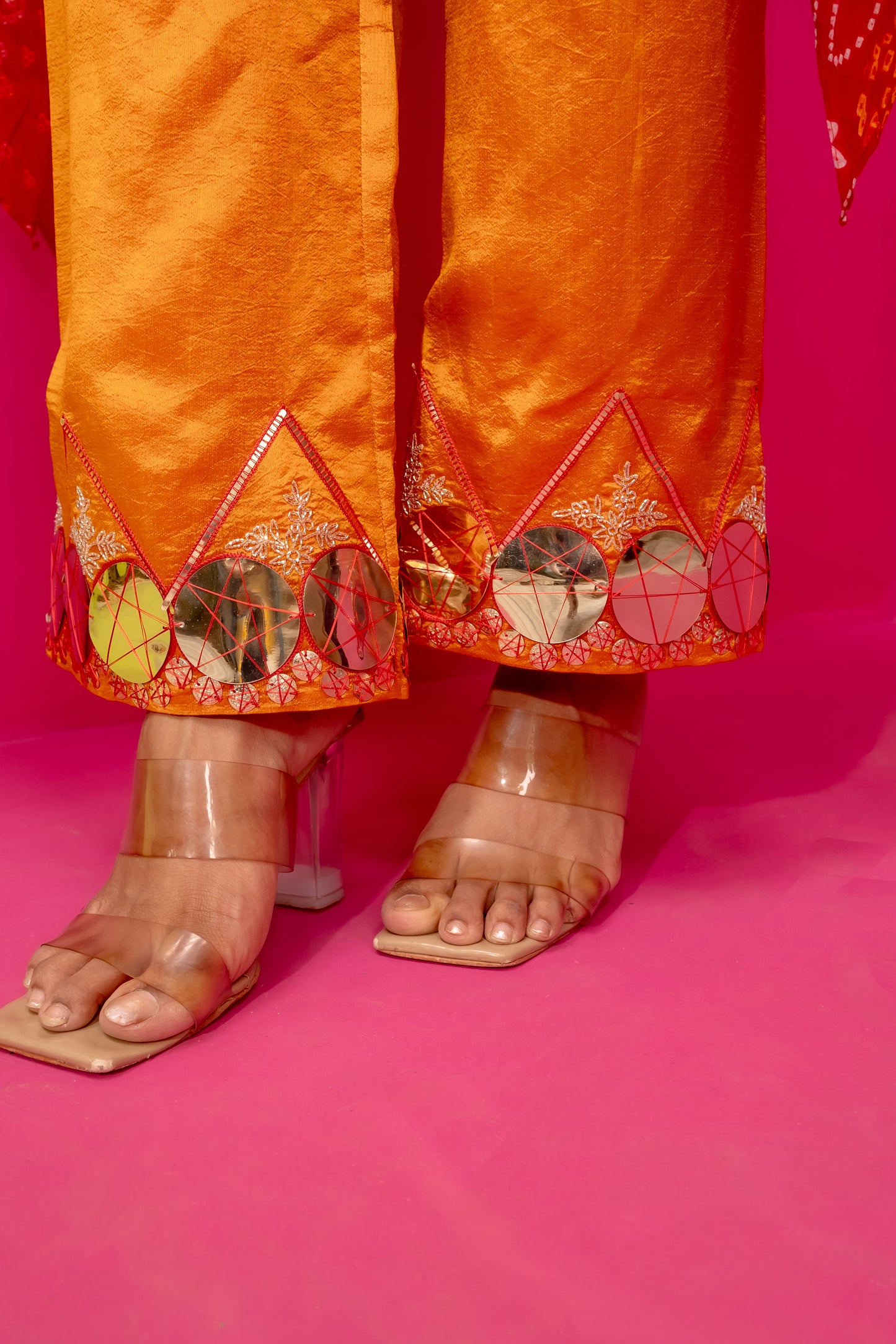 Bhandej Rang Bahaar - Kaftan, Spaghetti W/D Pants