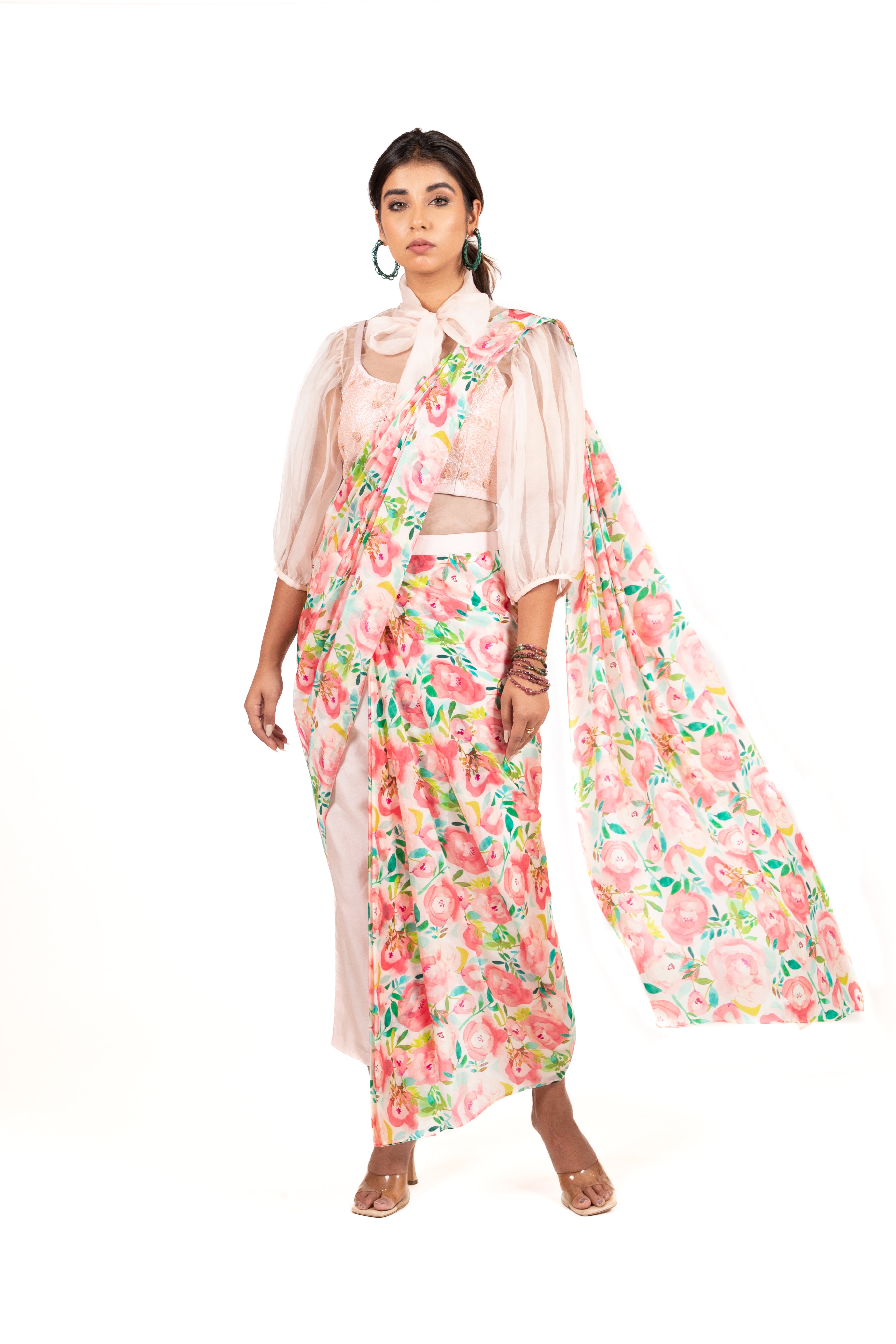 Blooming Blossom Stylised - Saree