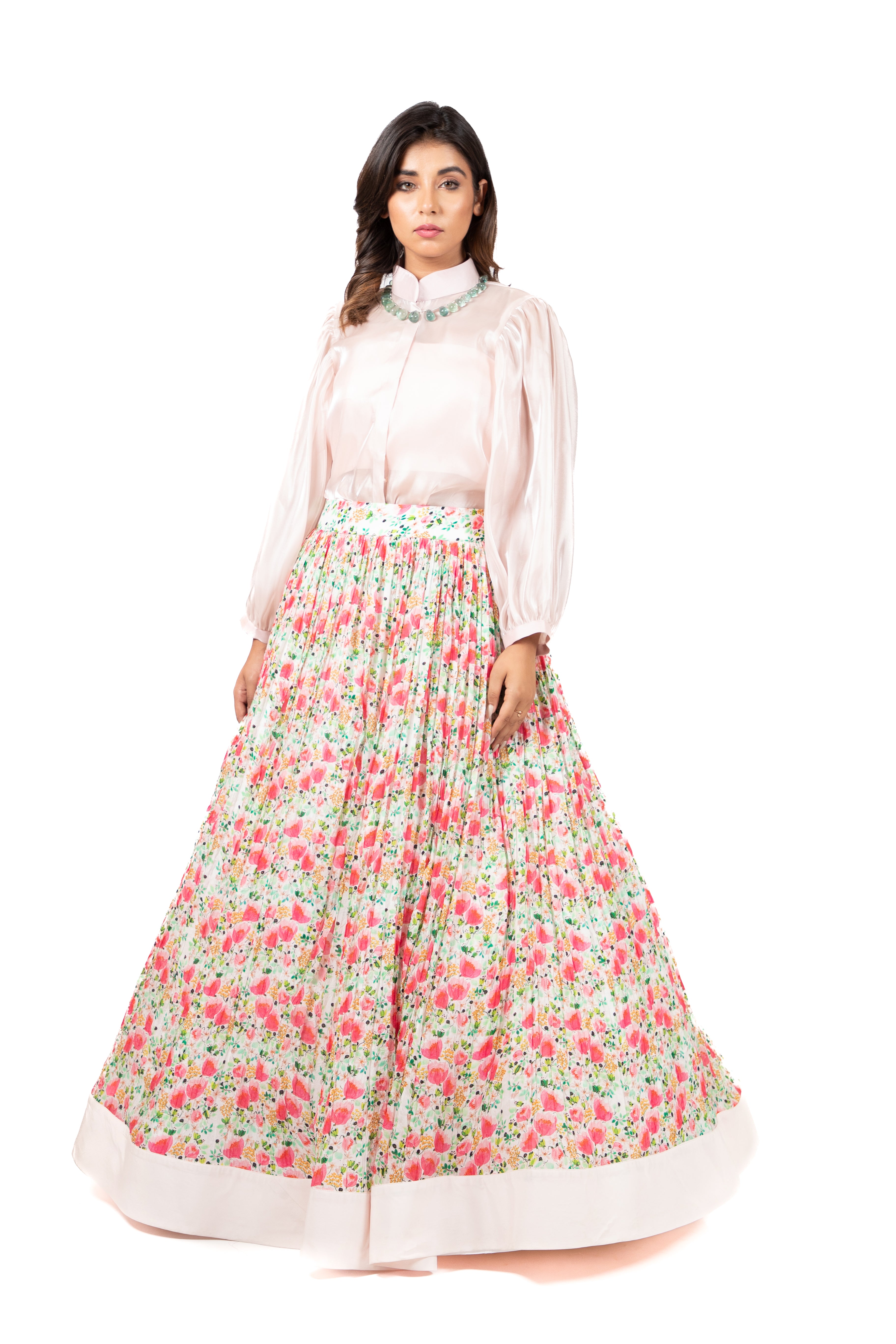 Flower Cluster Crush Shimmer - Skirt Set