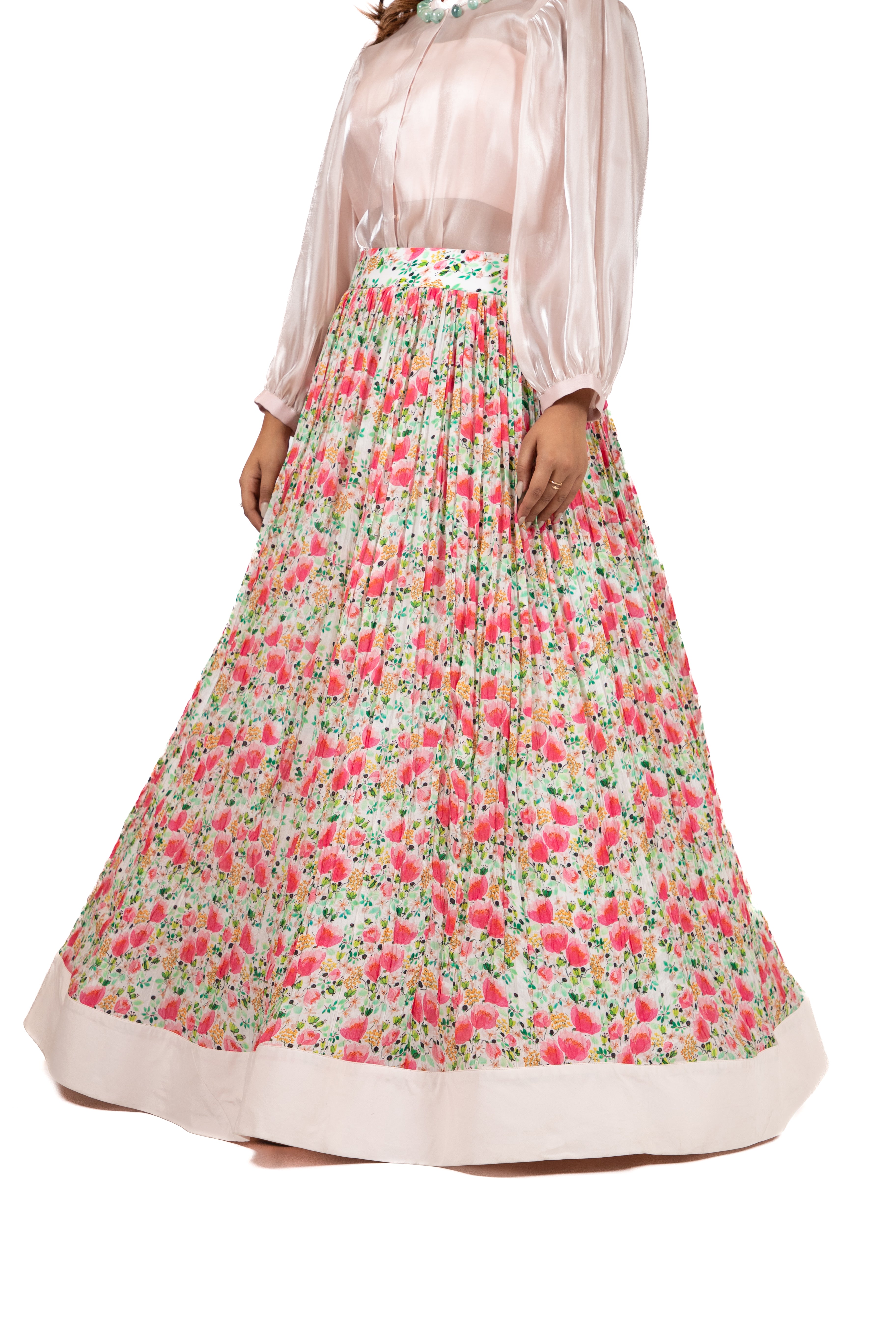 Flower Cluster Crush Shimmer - Skirt Set