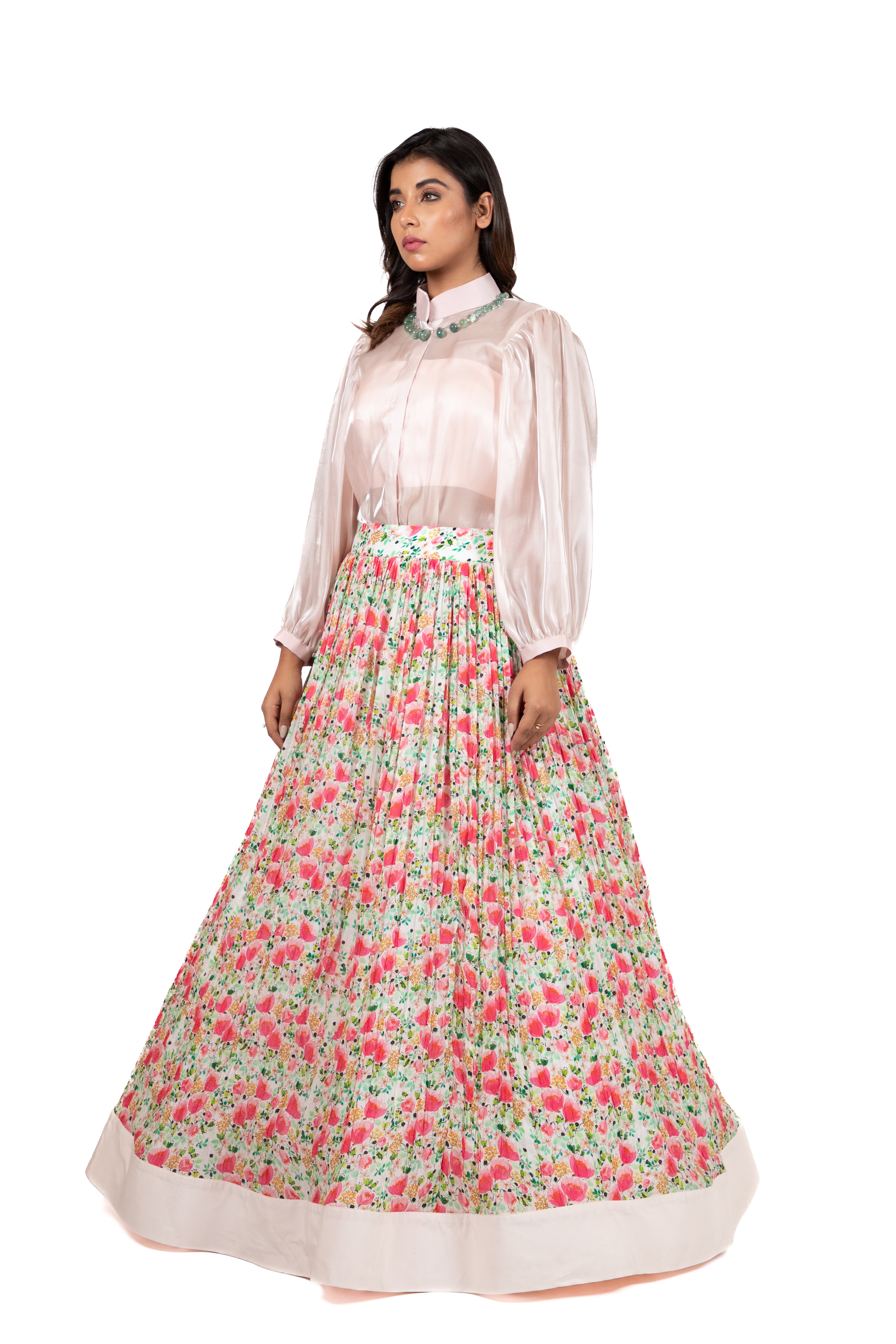 Flower Cluster Crush Shimmer - Skirt Set