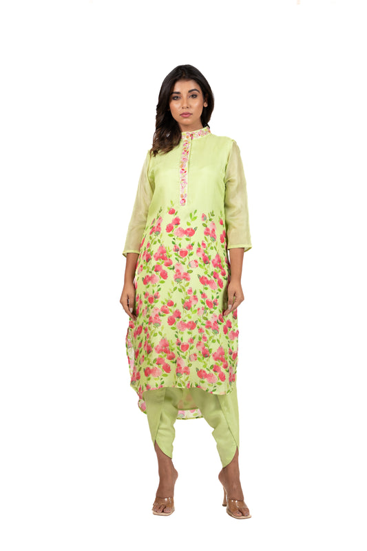 Rose Binge Print - Kurta Set
