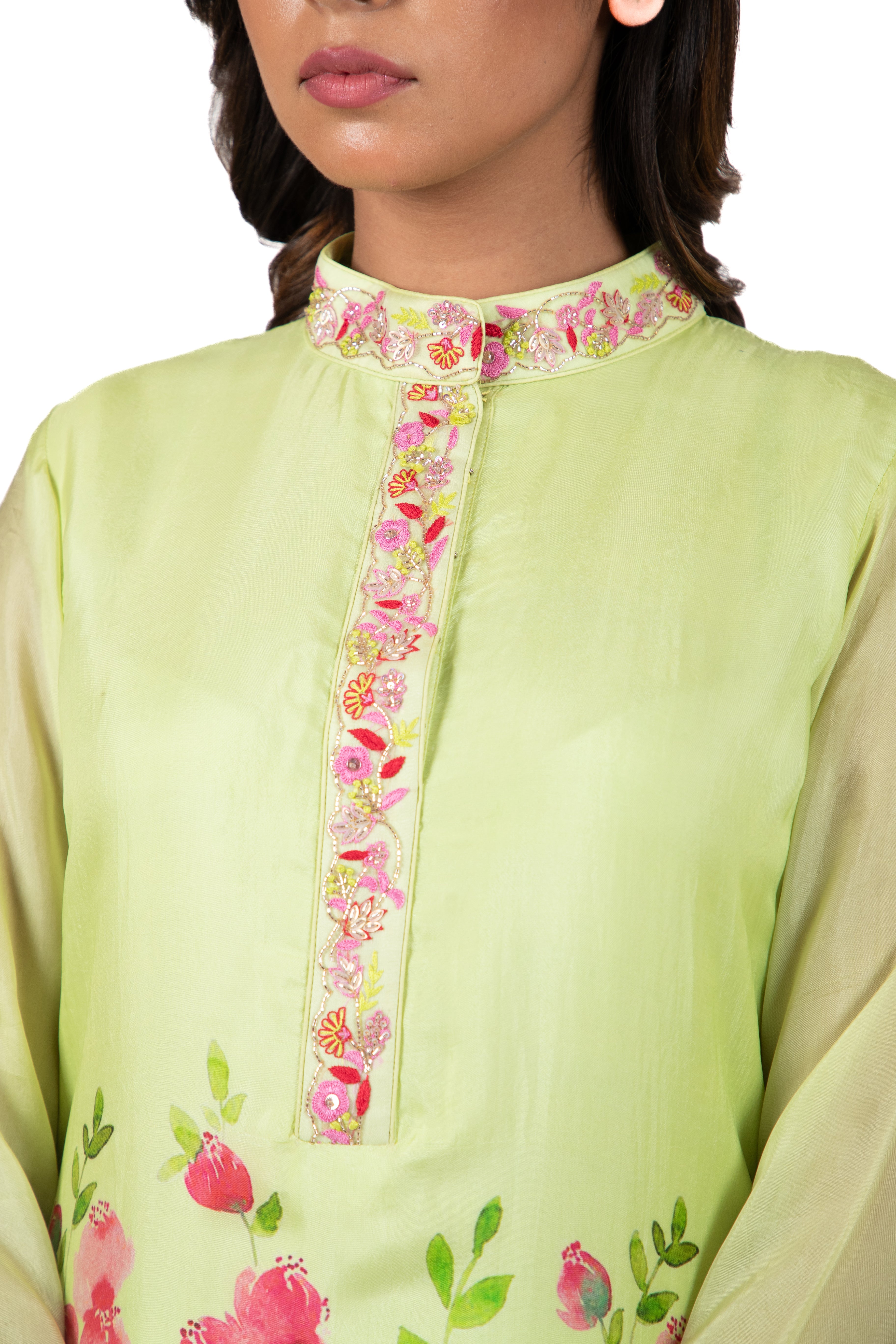 Rose Binge Print - Kurta Set