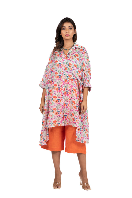 Crescent Curve Boxy - Flap Shirt Set