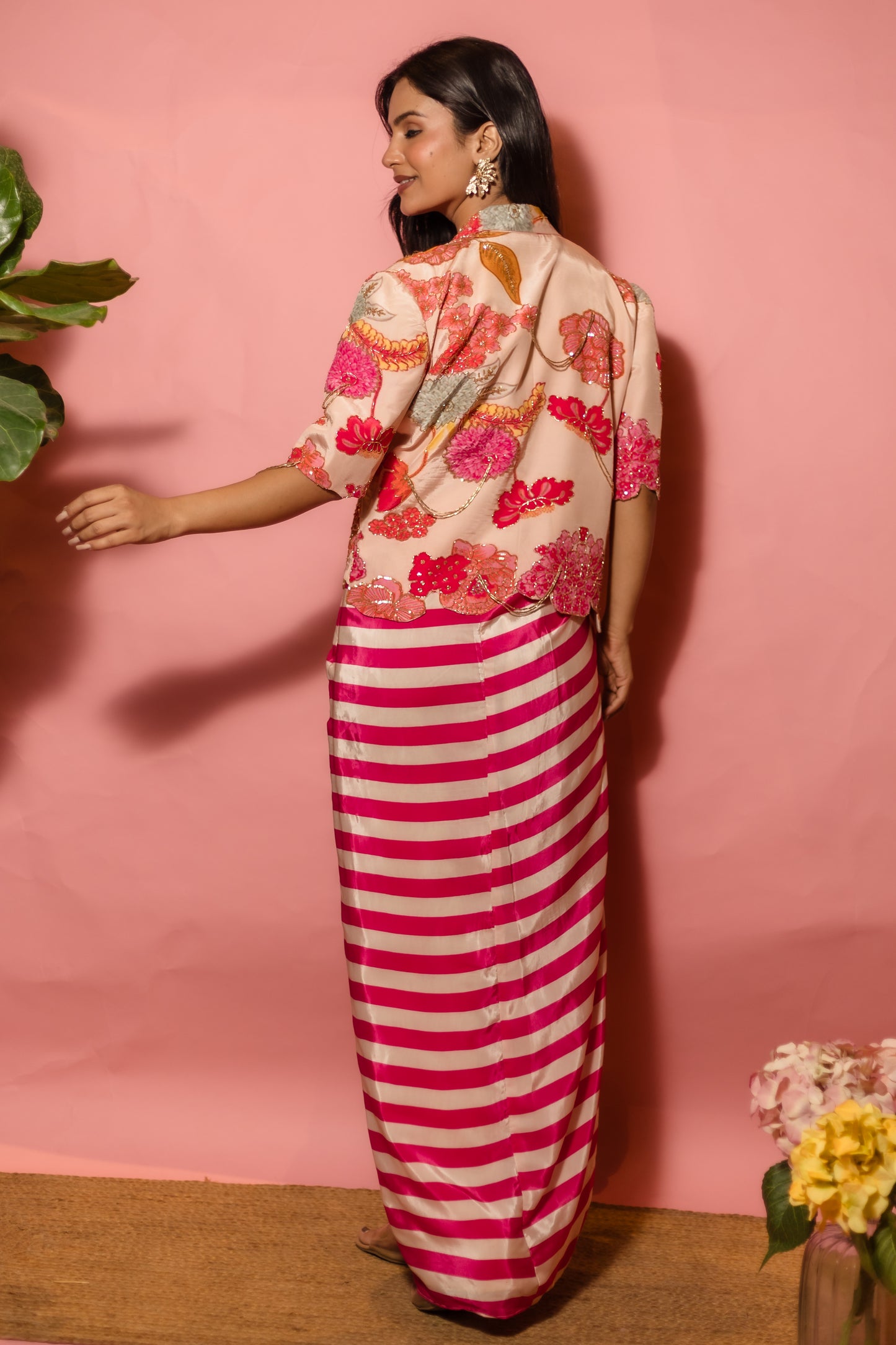 Peachy Bloom Coat set