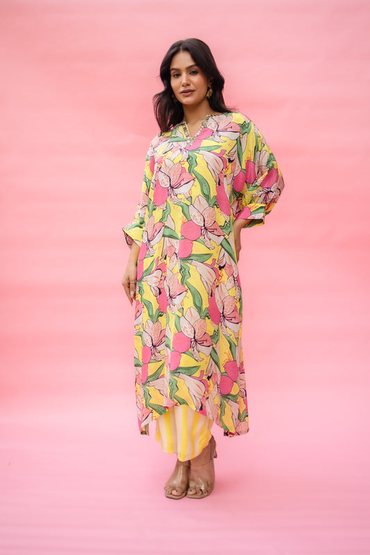 Flora Flash Boxy Kurta Set