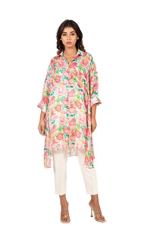 Blooming Blossom Boxy - Flap Shirt