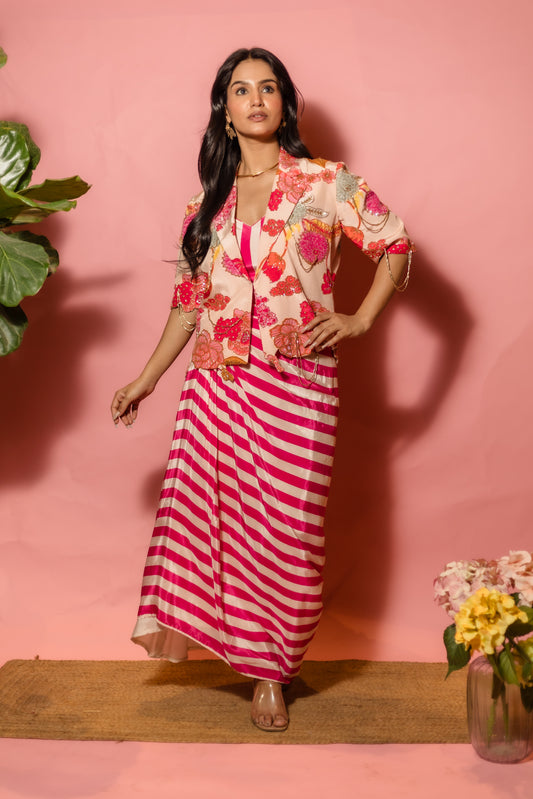 Peachy Bloom Coat set