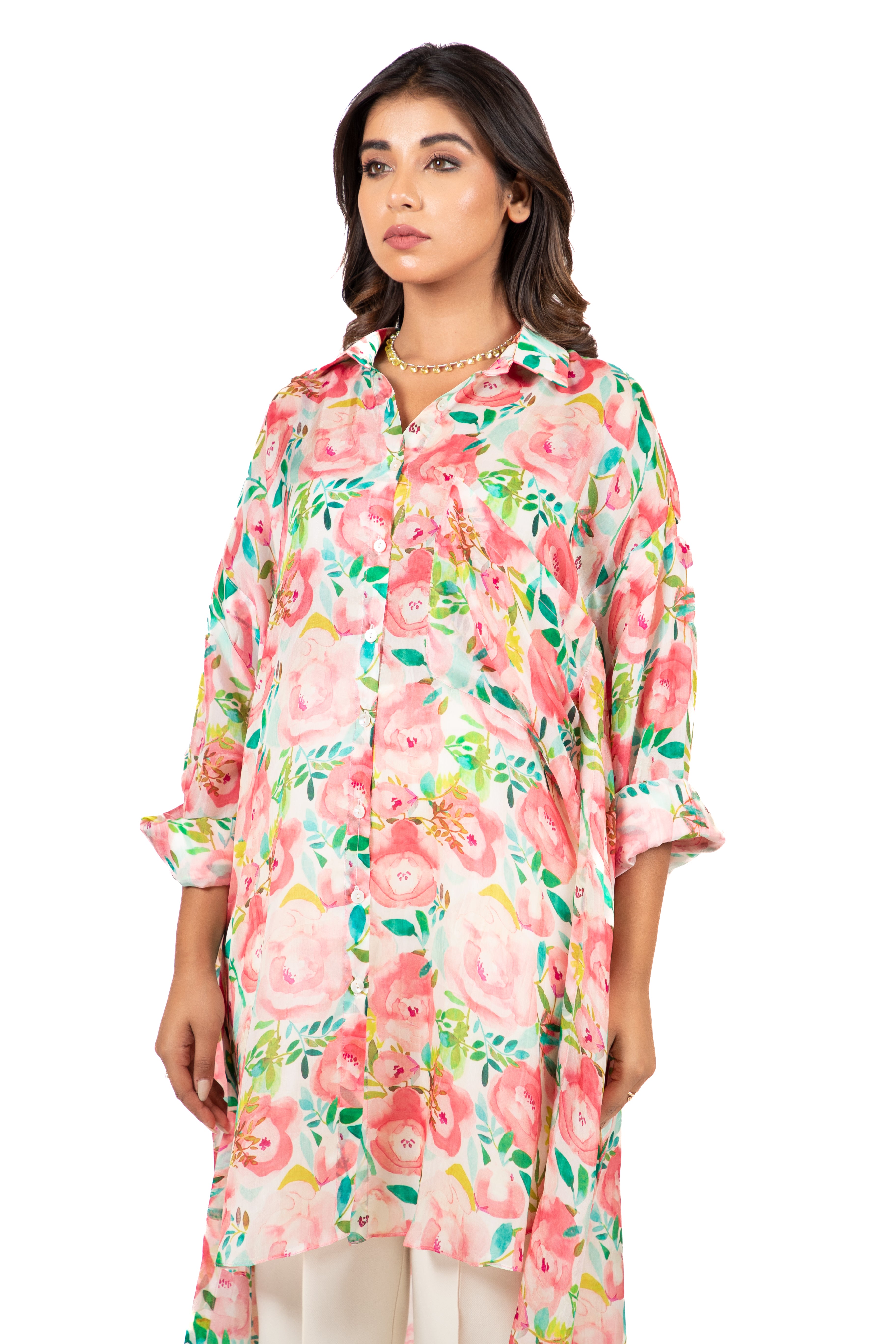 Blooming Blossom Boxy - Flap Shirt